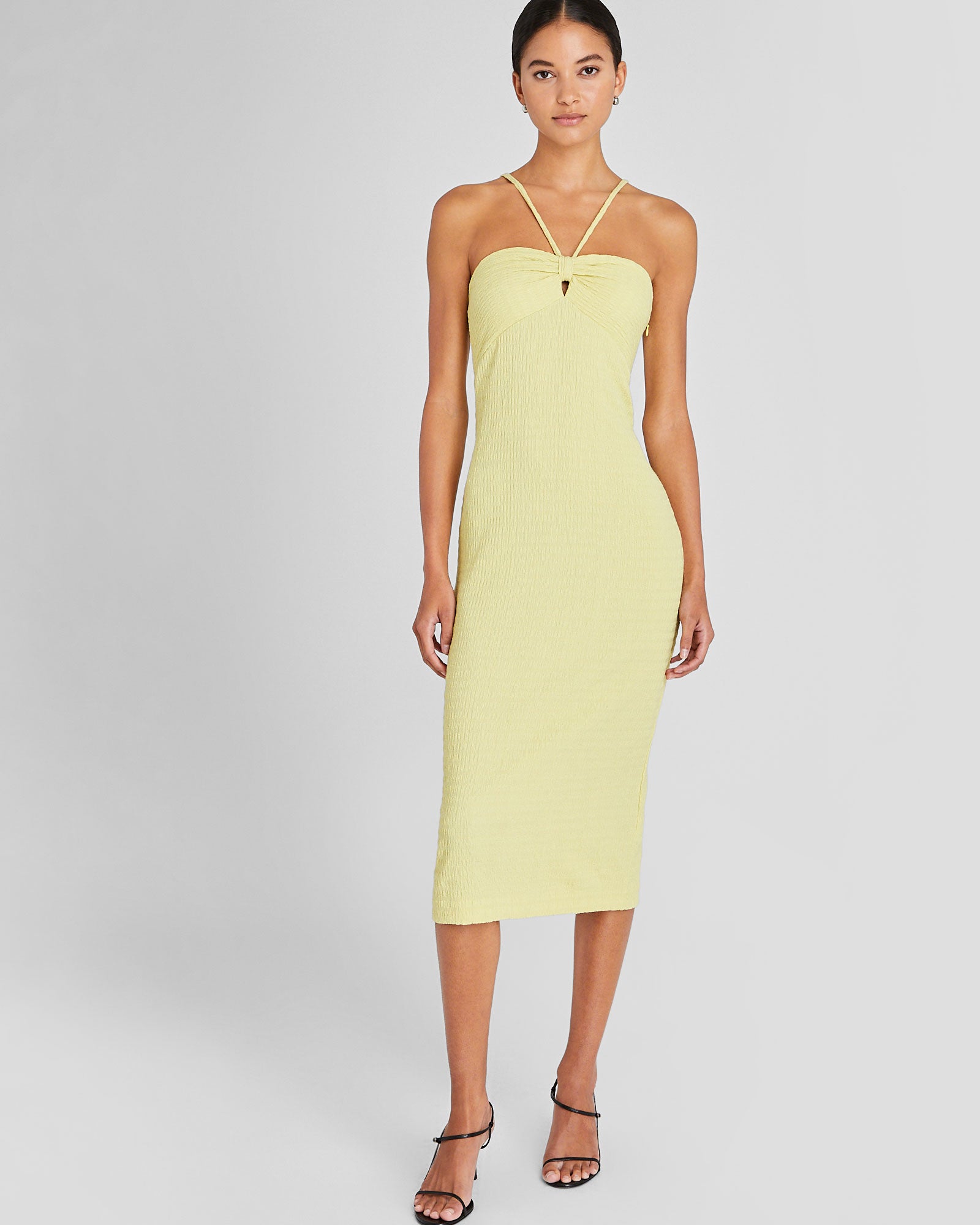 CLUB MONACO - Robe froncée - Chartreuse