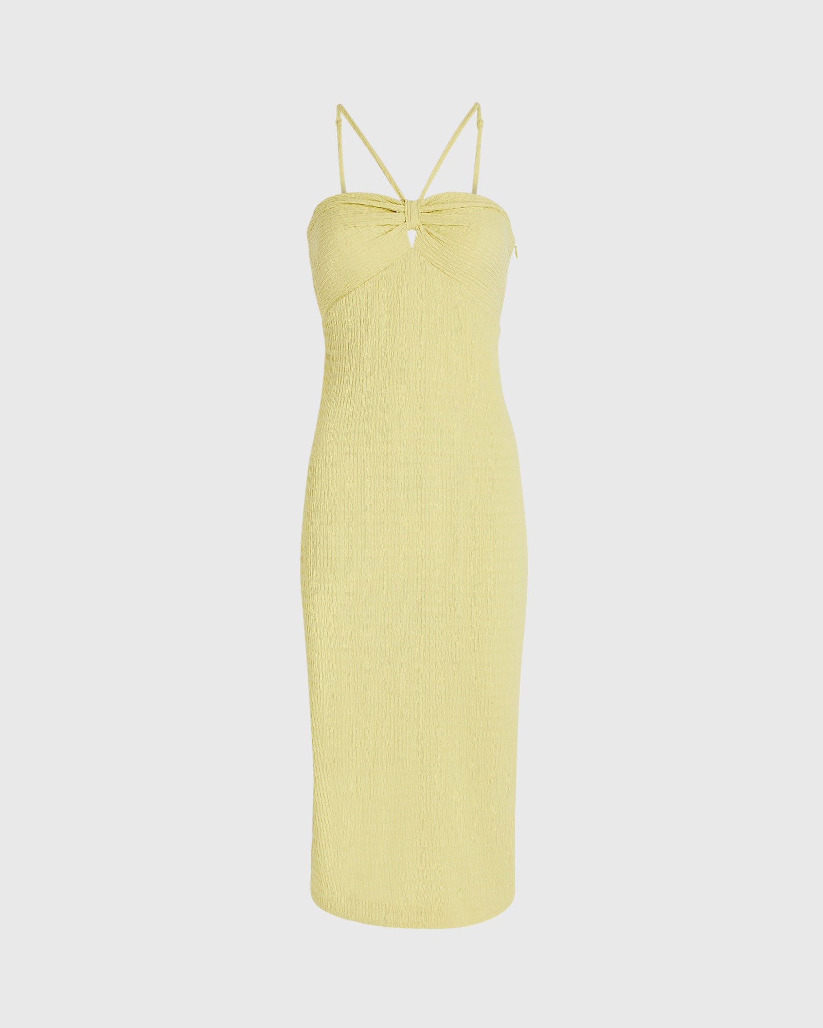 CLUB MONACO - Robe froncée - Chartreuse