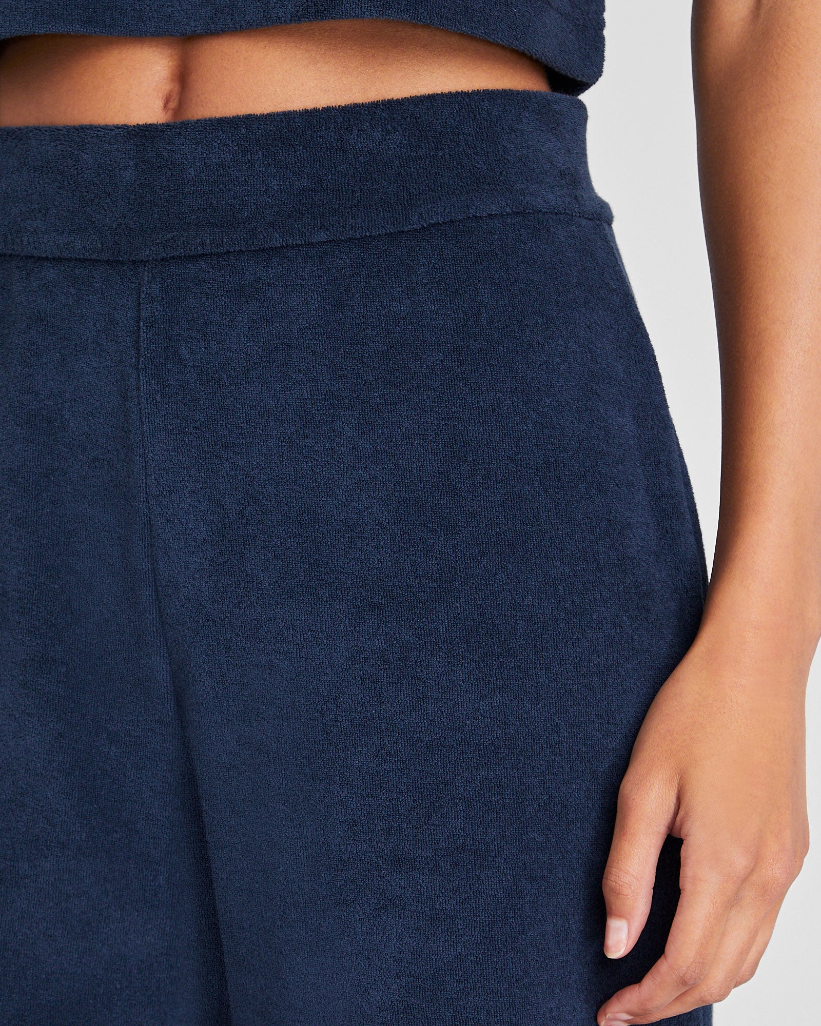 CLUB MONACO - Pantalon à enfiler en tissu éponge - Marine