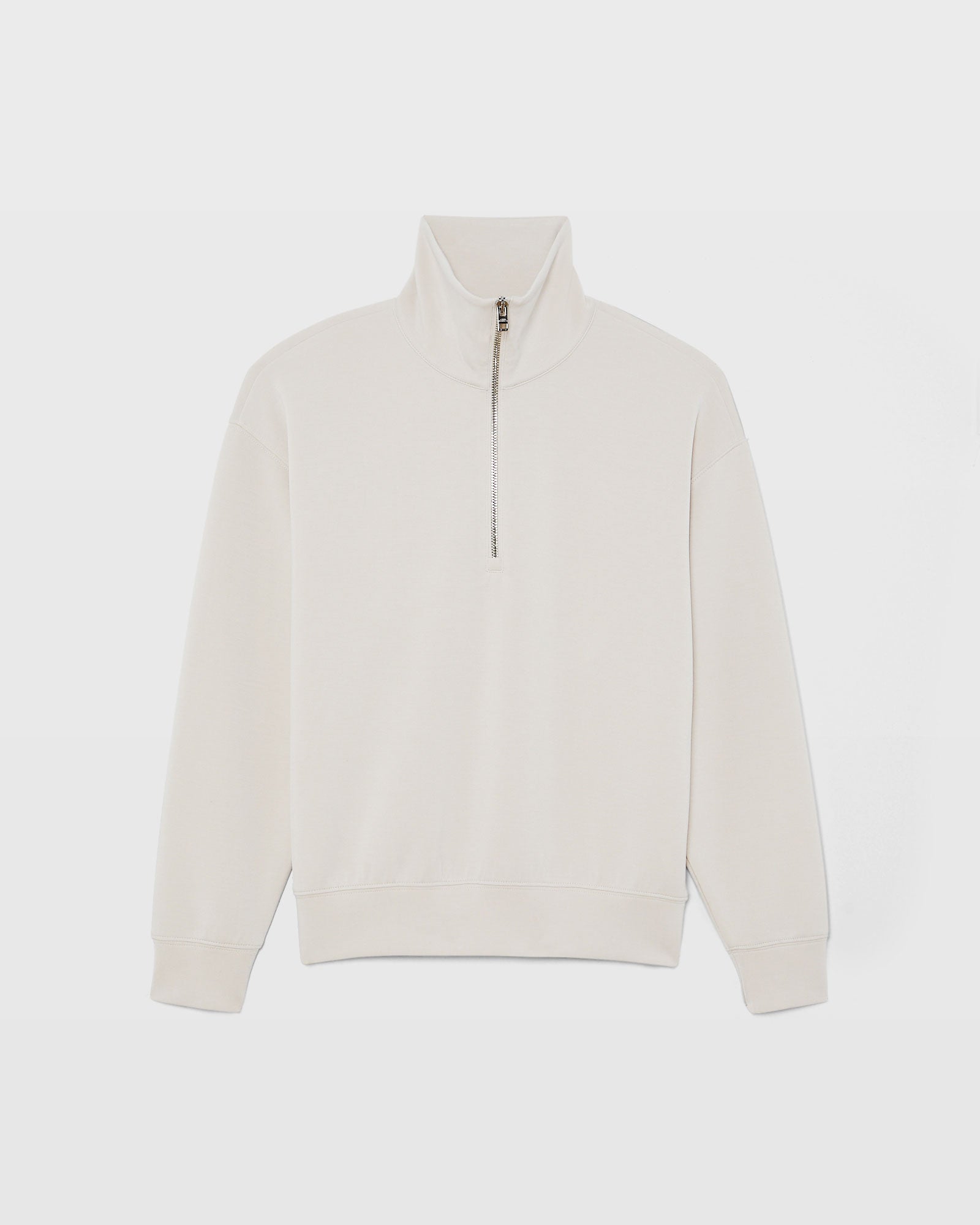 CLUB MONACO - Sandwash Scuba Quarter-Zip Sweater - Off White