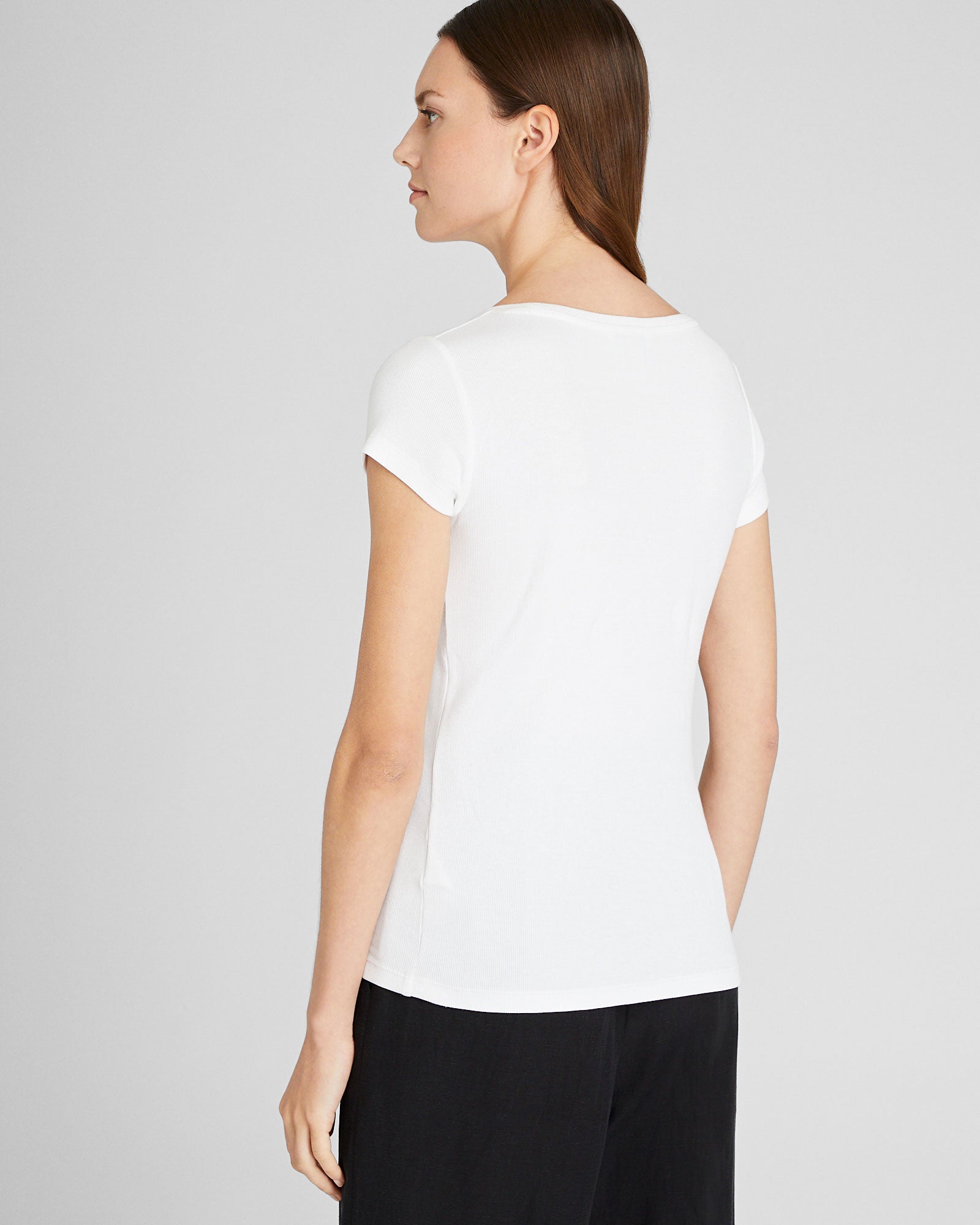 CLUB MONACO - T-shirt Bowee à encolure dégagée - Blanc