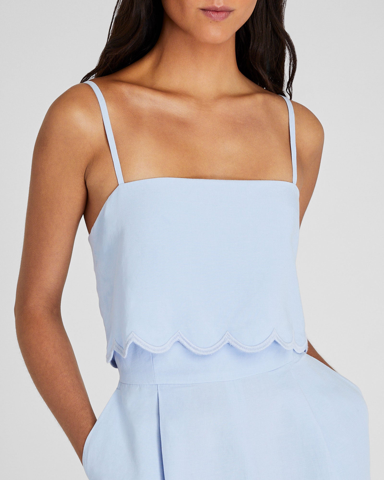 CLUB MONACO - Combishort superposé - Bleu clair