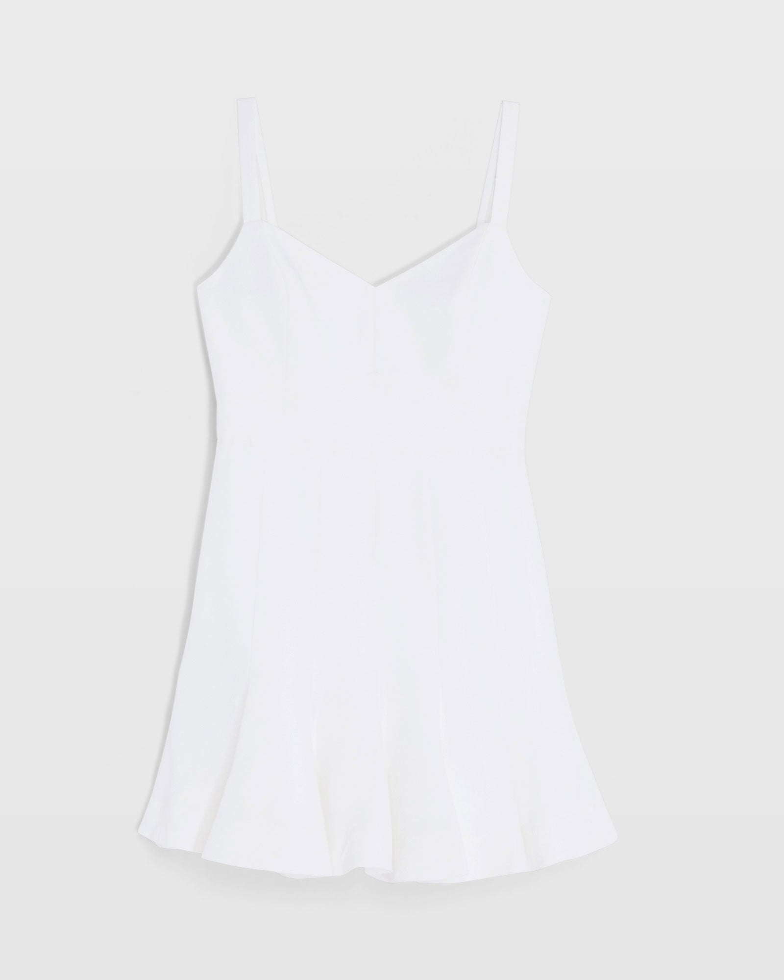 CLUB MONACO - Fluted Hem Mini Dress - White