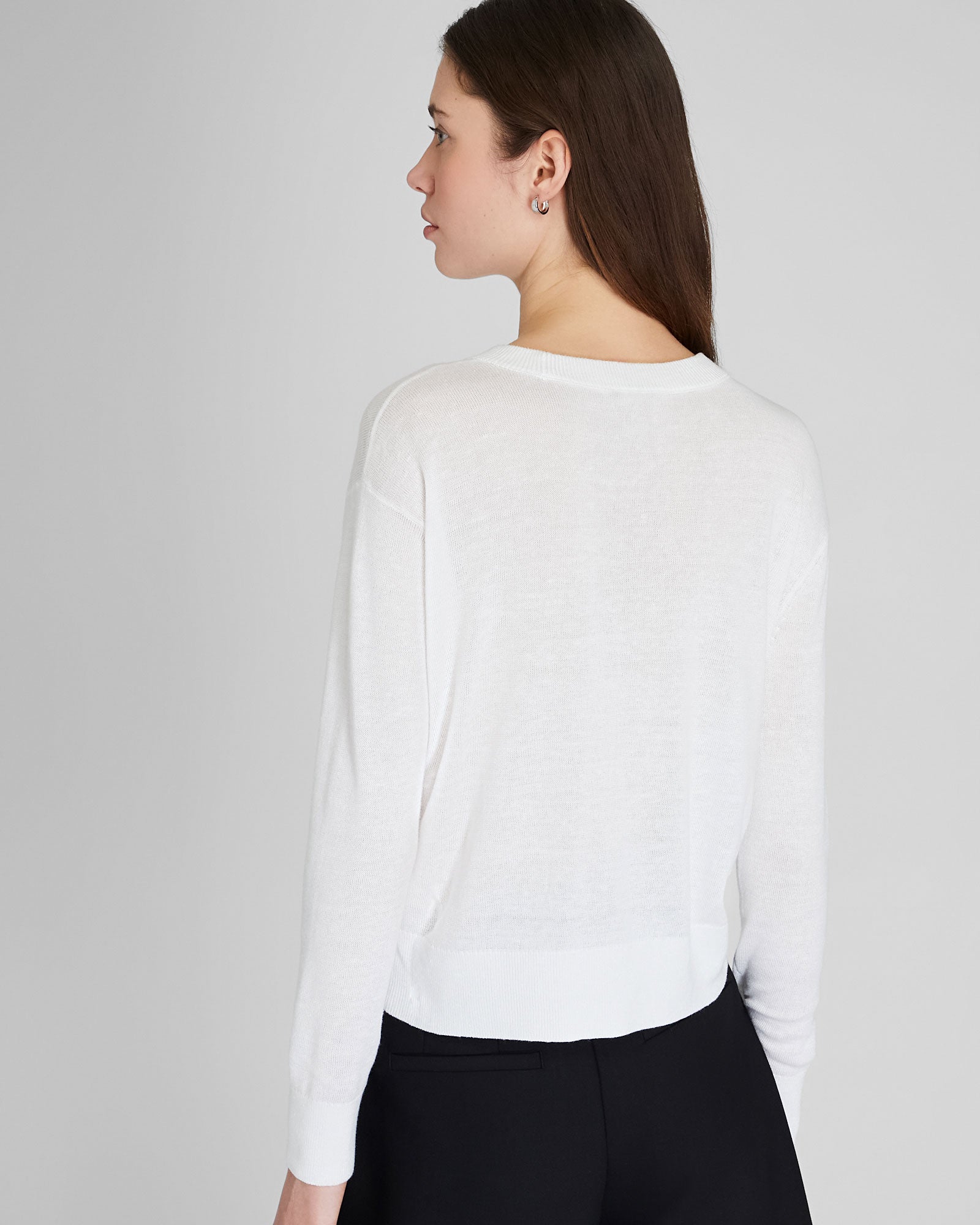 CLUB MONACO - Signature Linen Crewneck - White