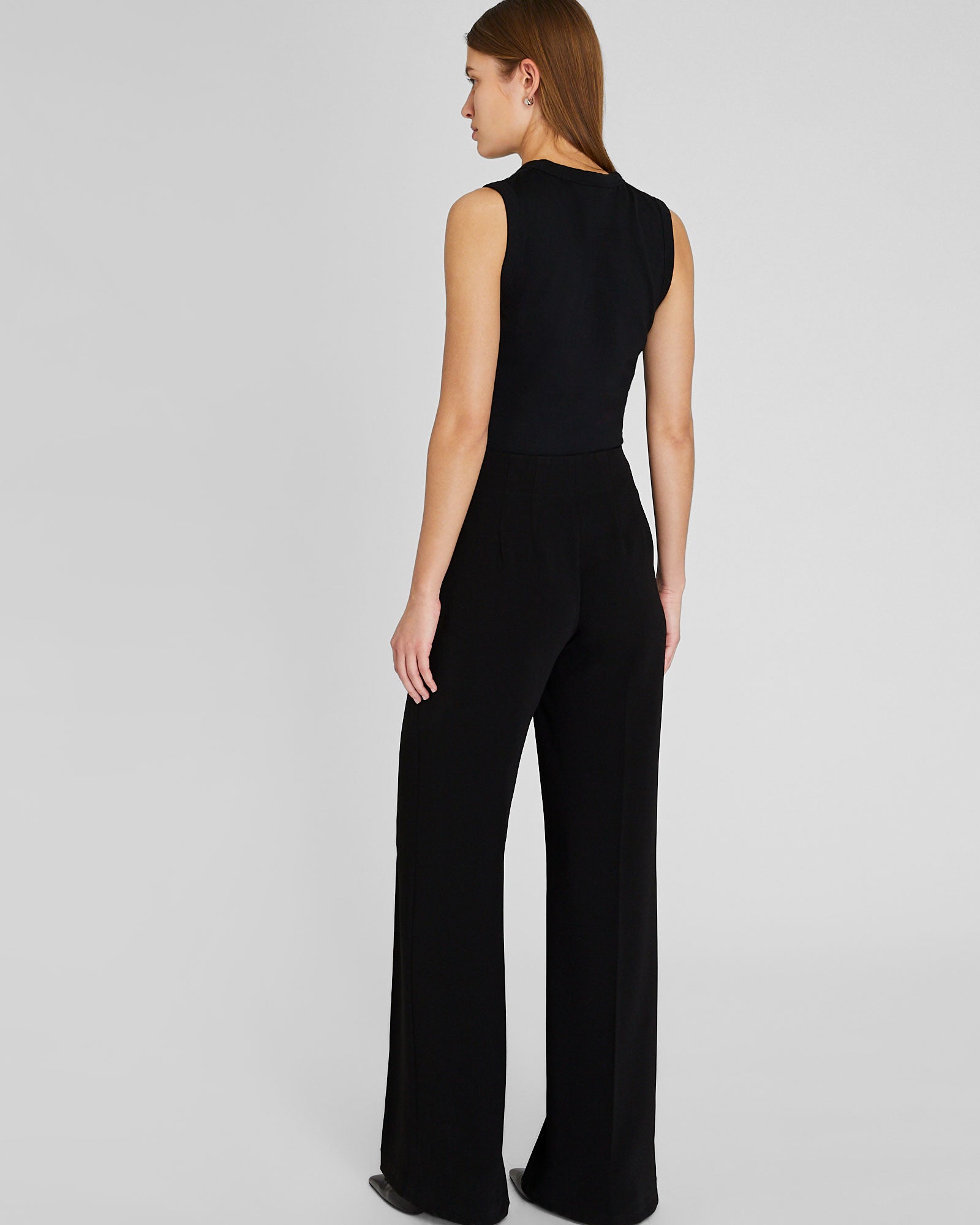 CLUB MONACO - High-Rise Fluid Crepe Trouser - Black