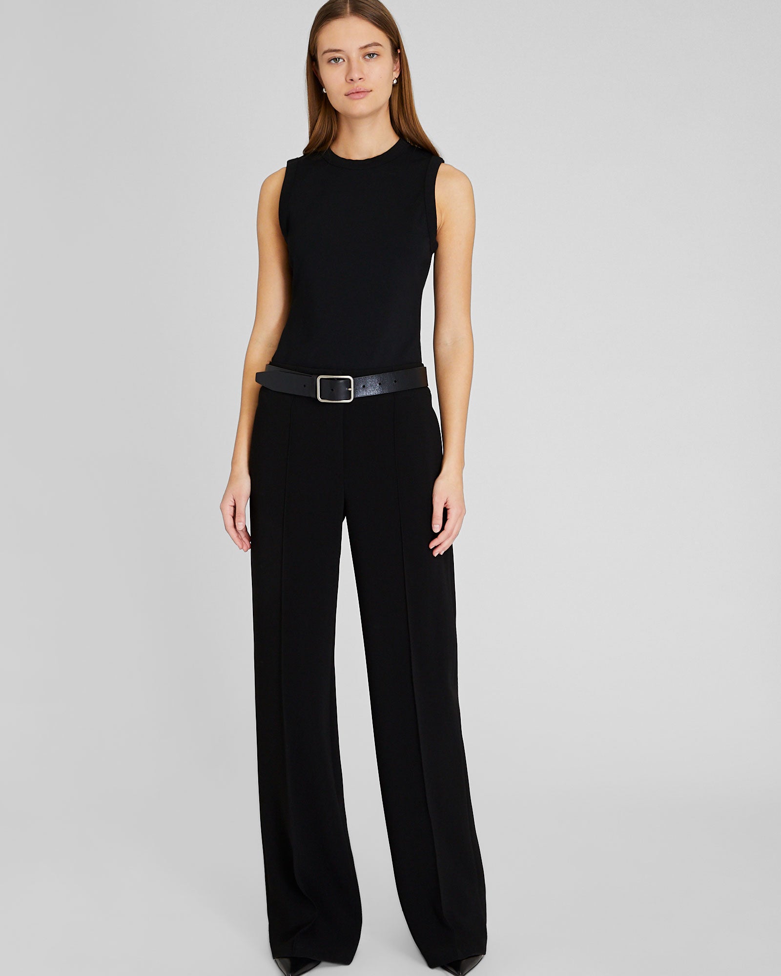 CLUB MONACO - High-Rise Fluid Crepe Trouser - Black