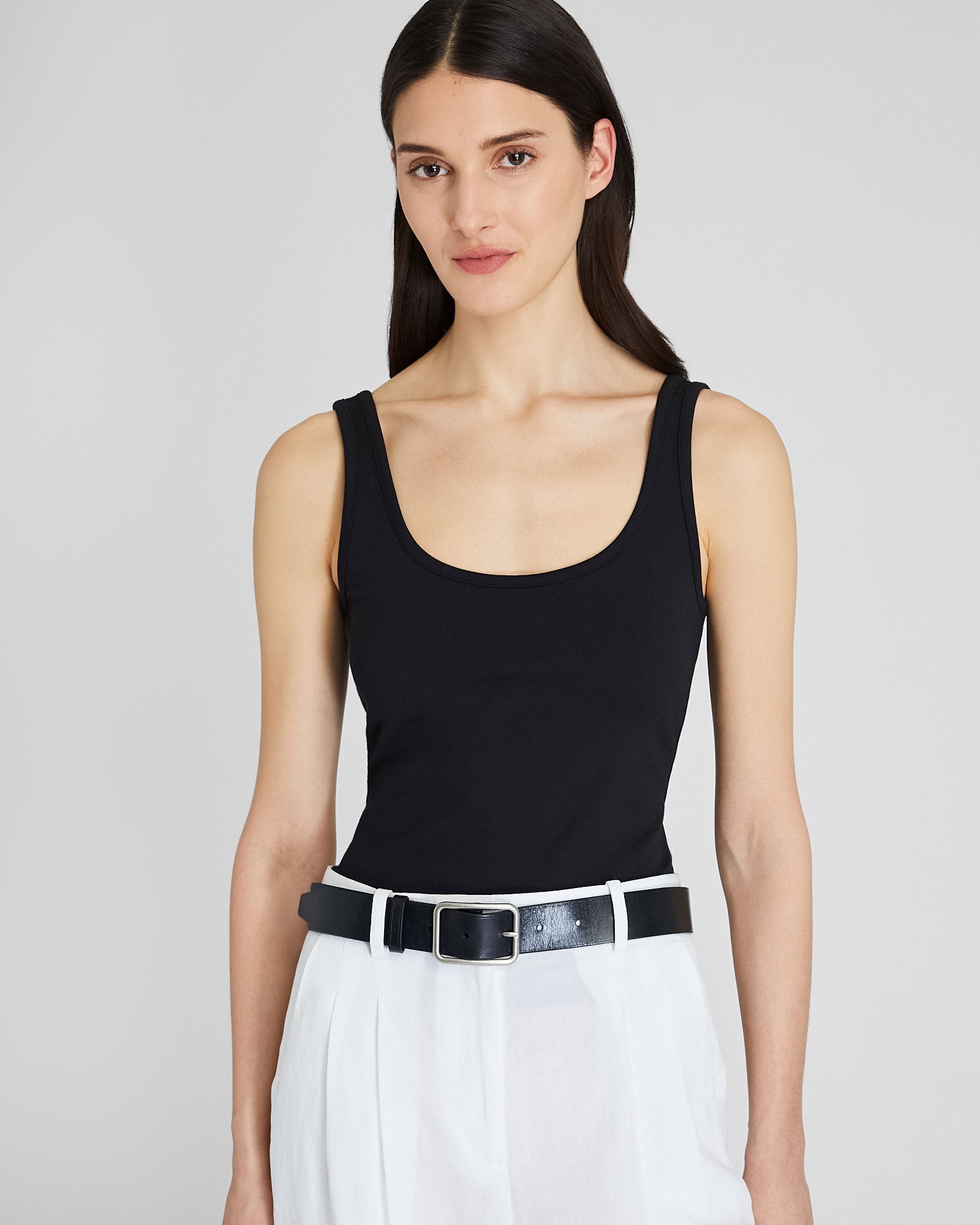 CLUB MONACO - Micro Rib Tank - Black