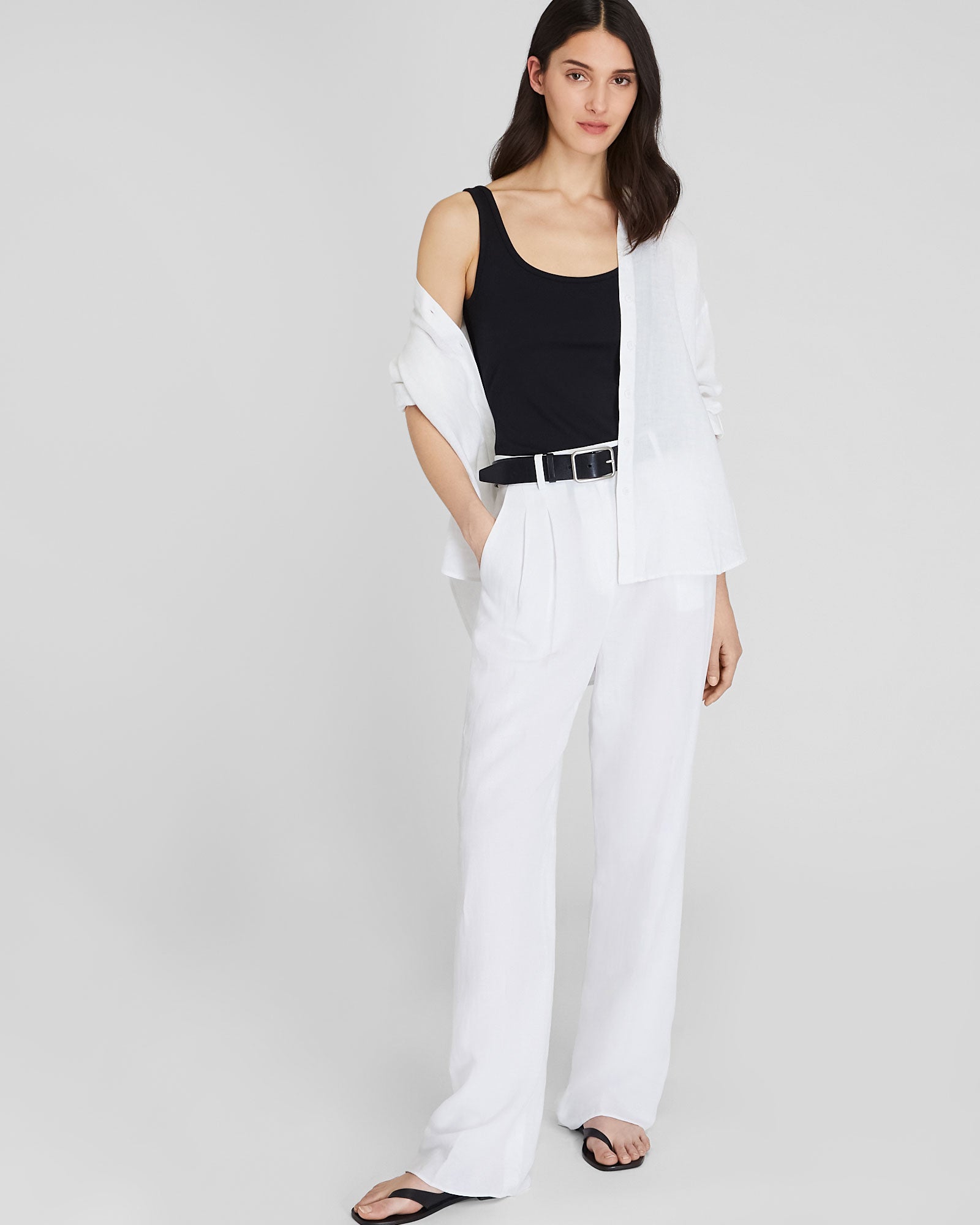 CLUB MONACO - Micro Rib Tank - Black
