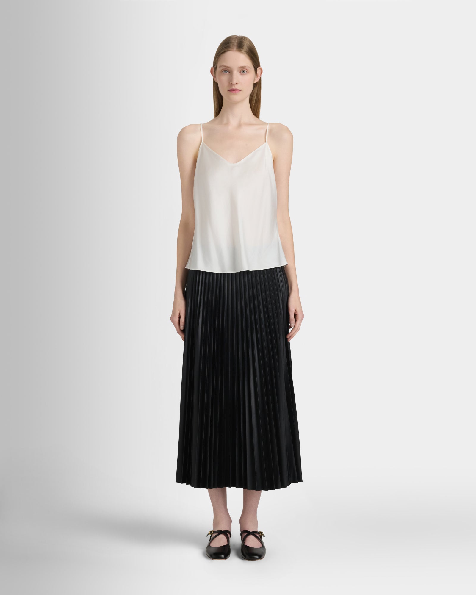 Club Monaco Corp, CA - Silk Charmeuse Cami - White