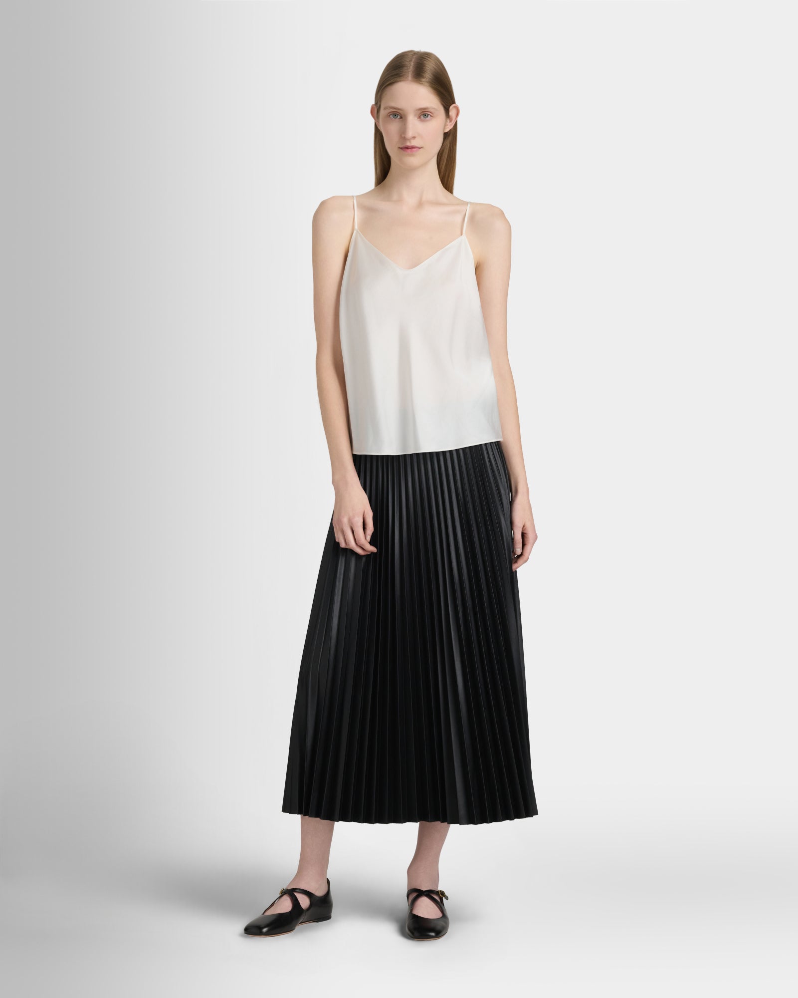 Club Monaco Corp, CA - Silk Charmeuse Cami - White