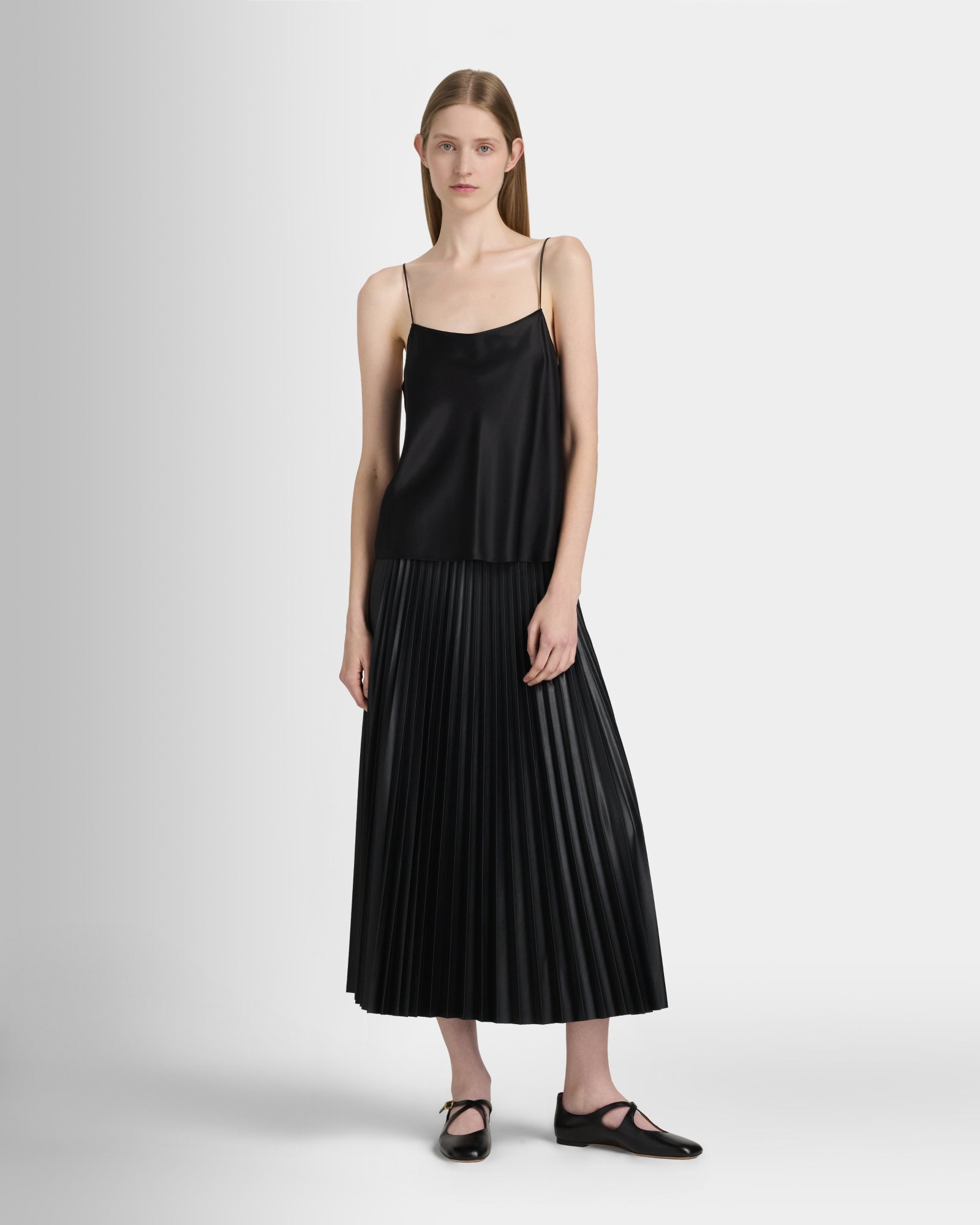 Club Monaco Corp, CA - Silk Charmeuse Cami - Black