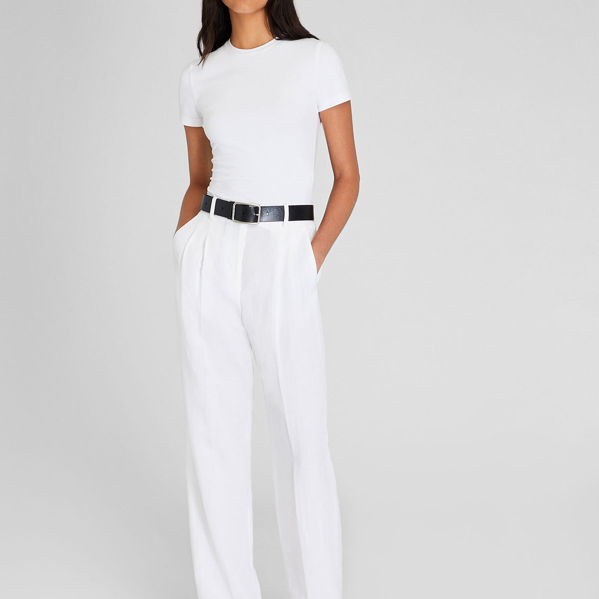 Pantalon large en lin mélangé - Noir - FEMME | H&M FR Pantalon large en lin mélangé - Noir - FEMME | H&M FR