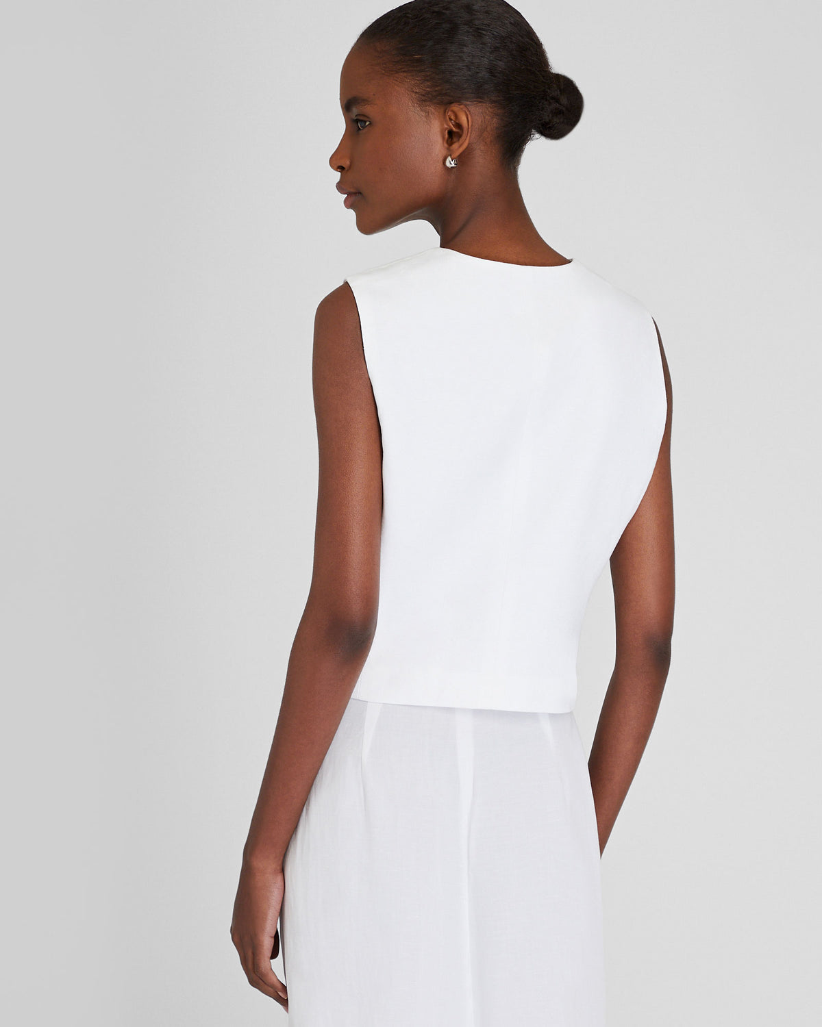 Club Monaco - Gilet en mélange de lin - Blanc Cassé