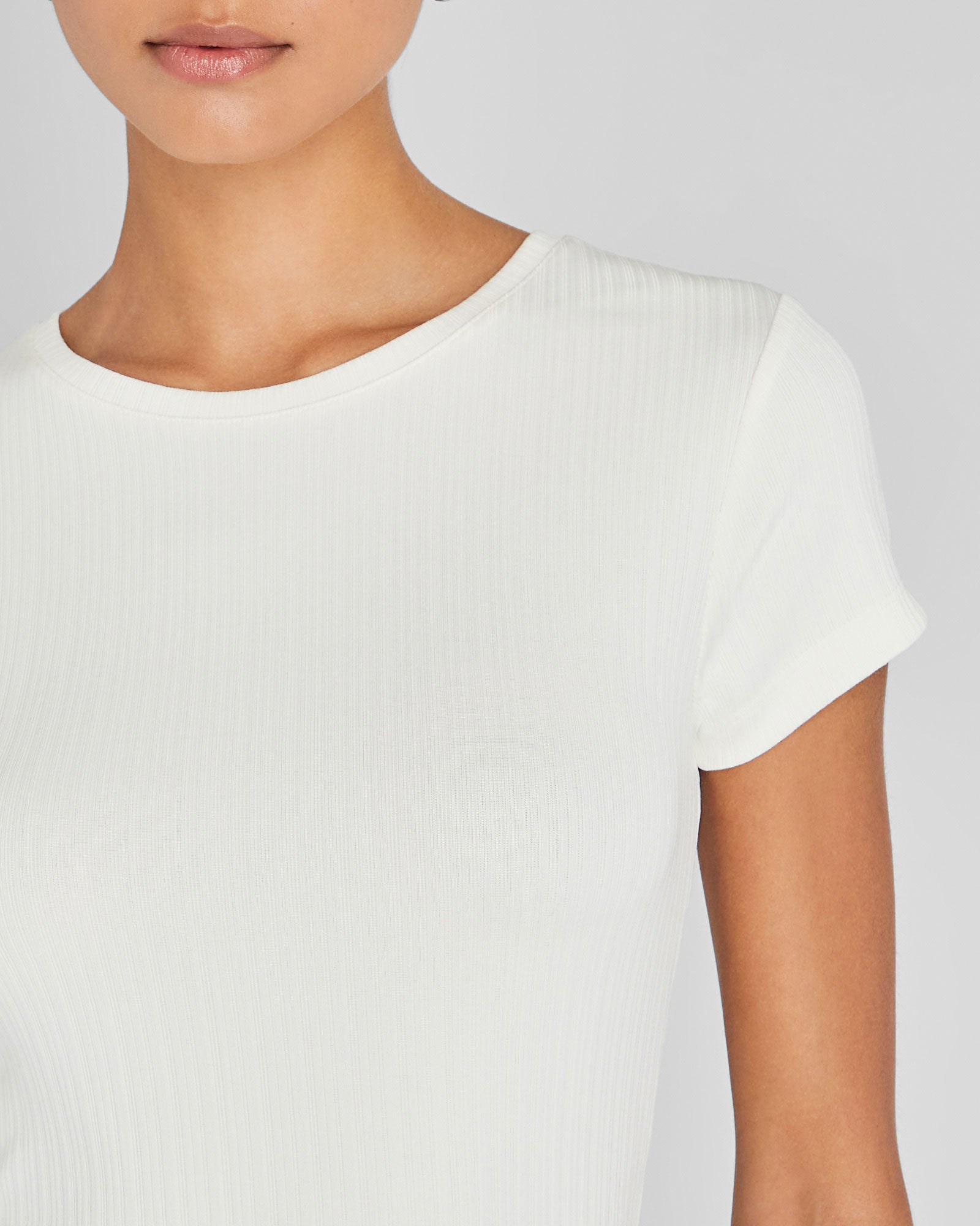 CLUB MONACO - Robe t-shirt plissée Bowee - Blanc