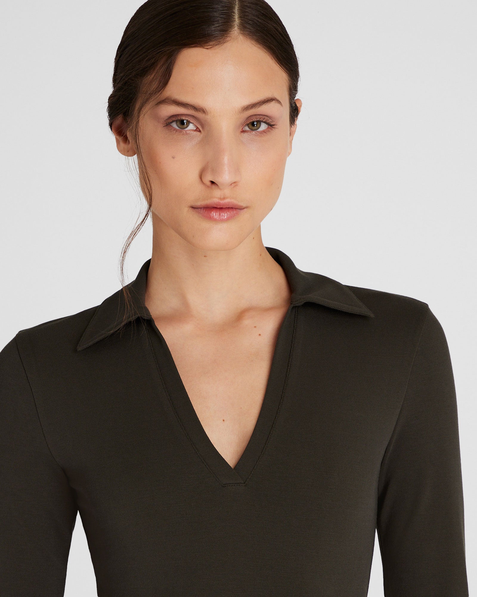 CLUB MONACO - Johnny Collar Bodysuit - Vert