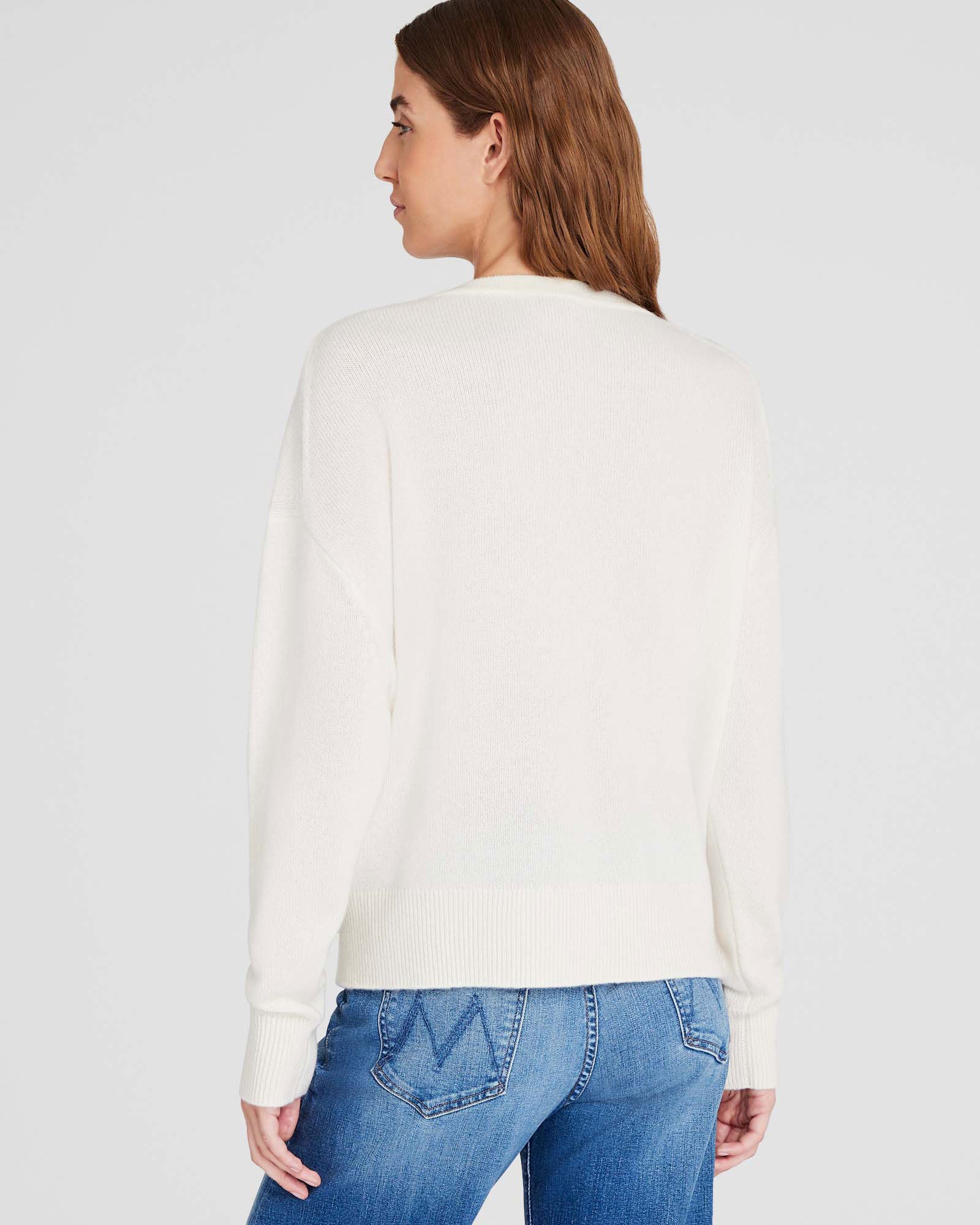 CLUB MONACO - Cashmere V-Neck Sweater - Ivory