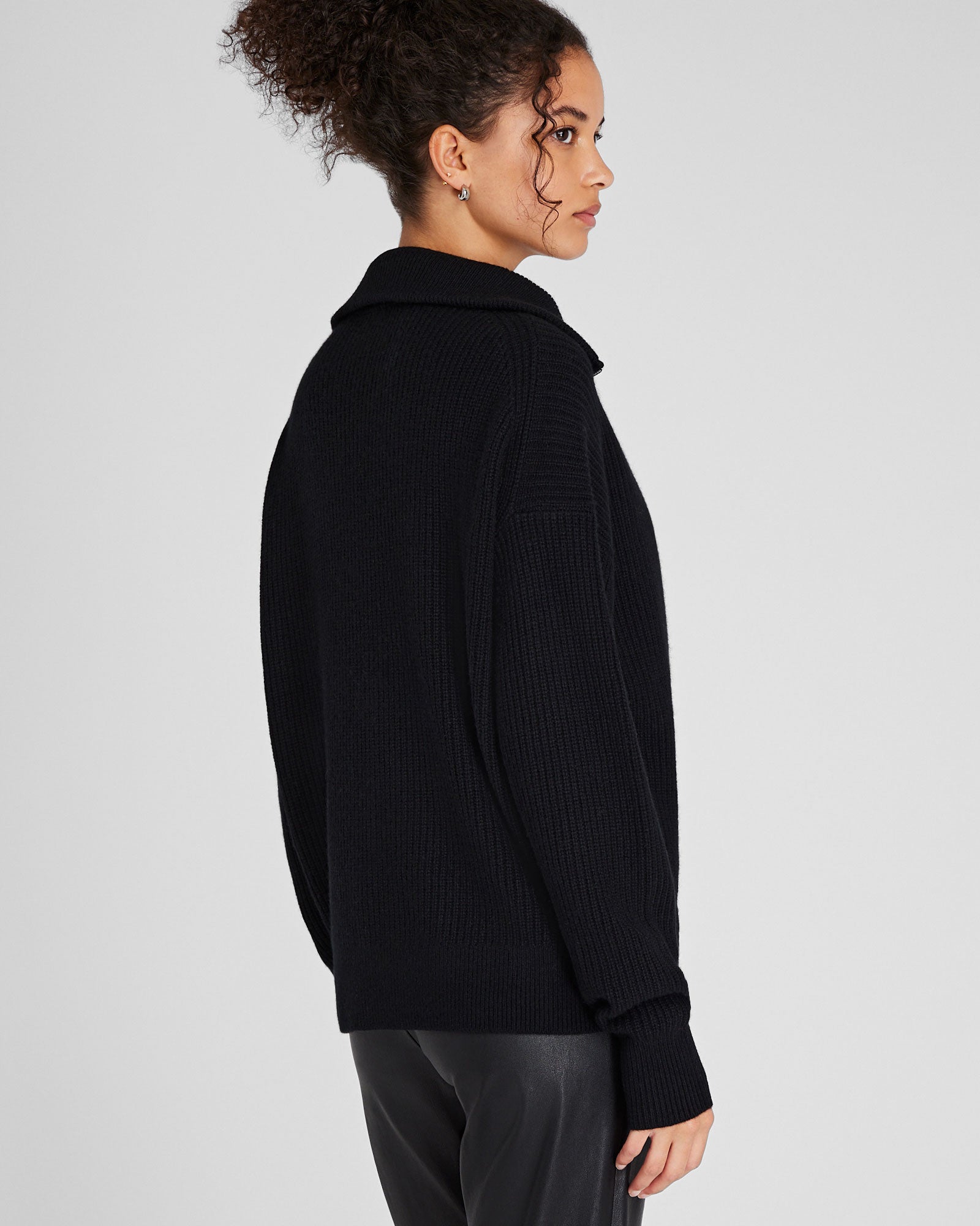 CLUB MONACO - Cashmere Quarter-Zip Sweater - Black
