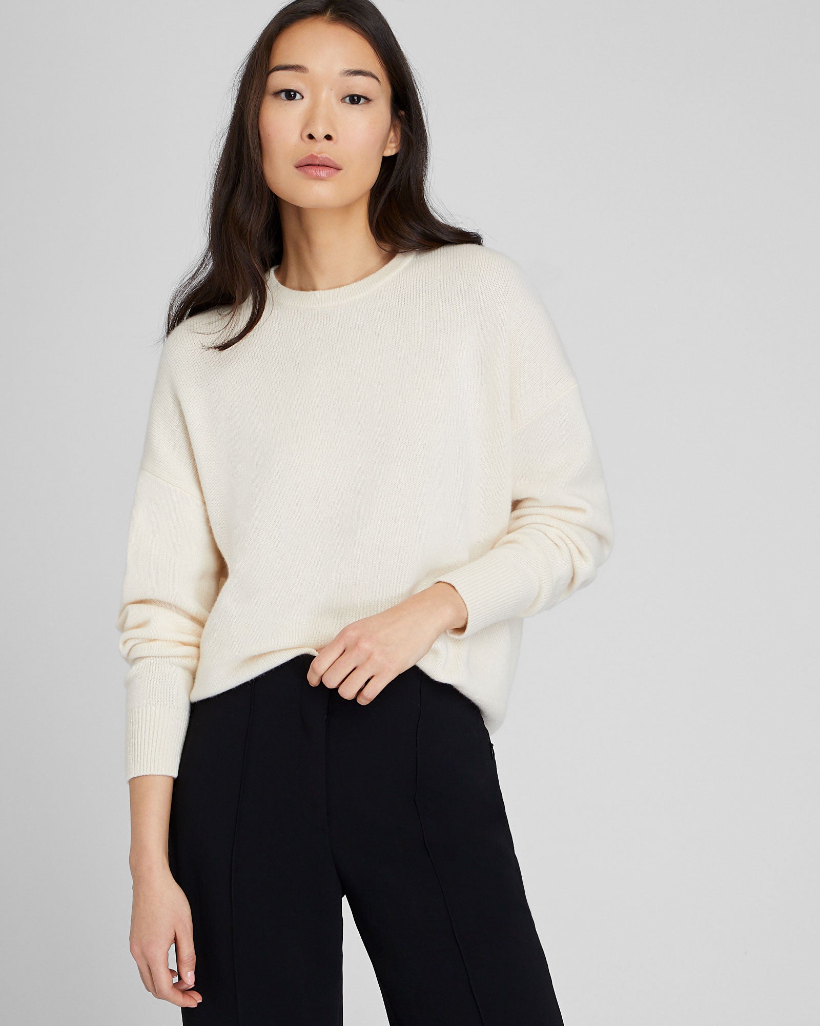 CLUB MONACO - Cashmere Crewneck Sweater - Ivory