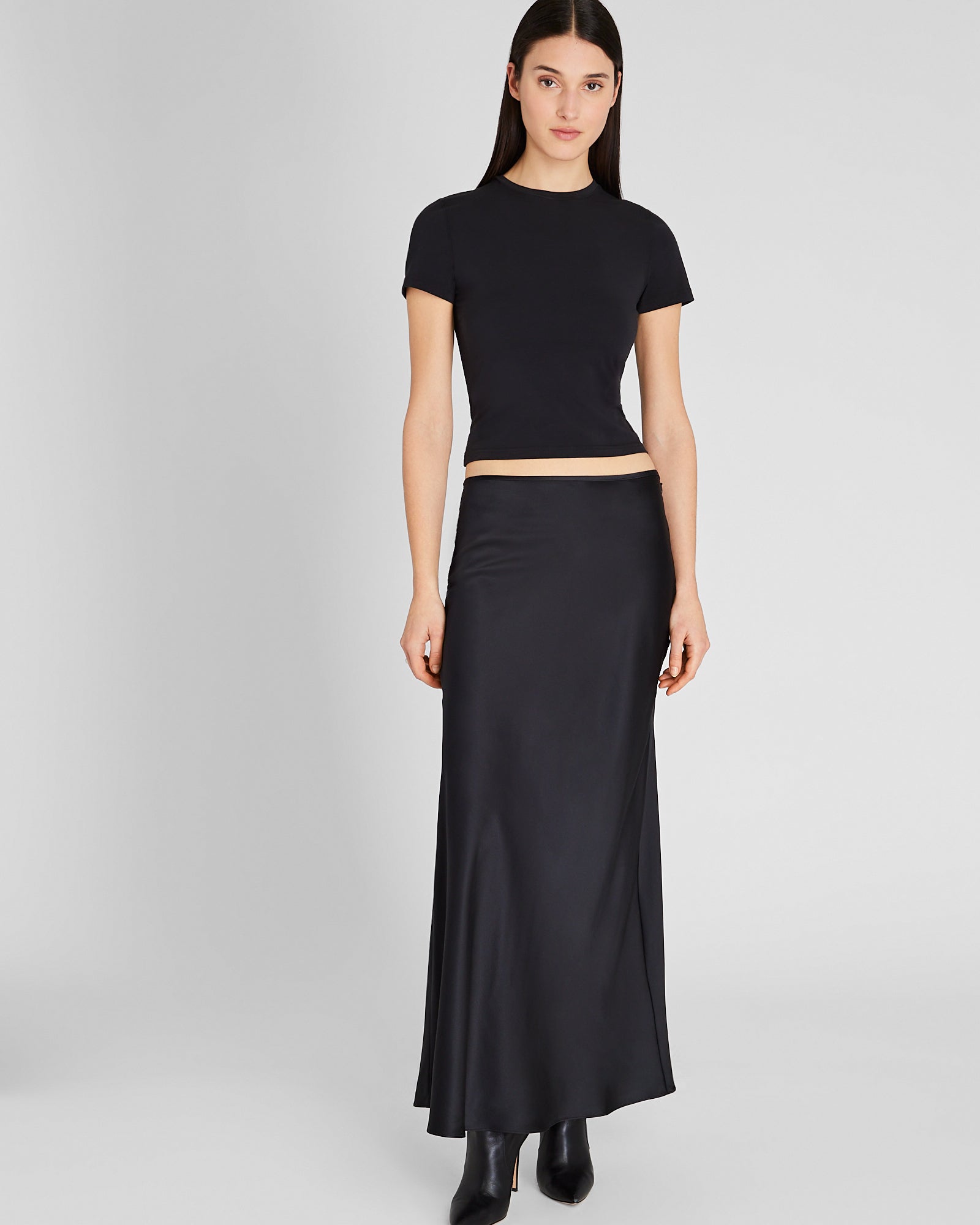 CLUB MONACO - Silk Charmeuse Maxi Skirt - Black