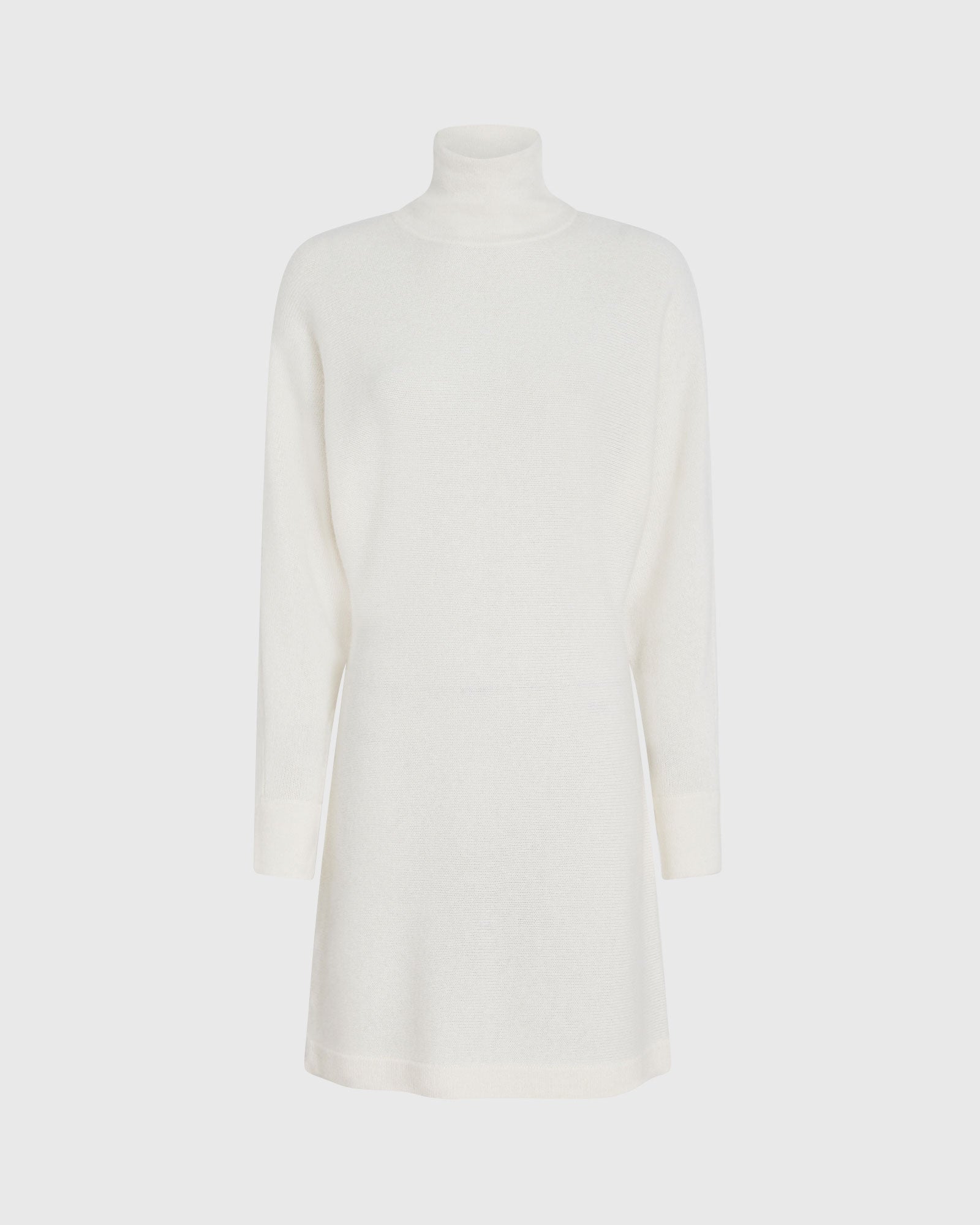 CLUB MONACO - Mini-robe à col roulé en cachemire - Blanc Cassé