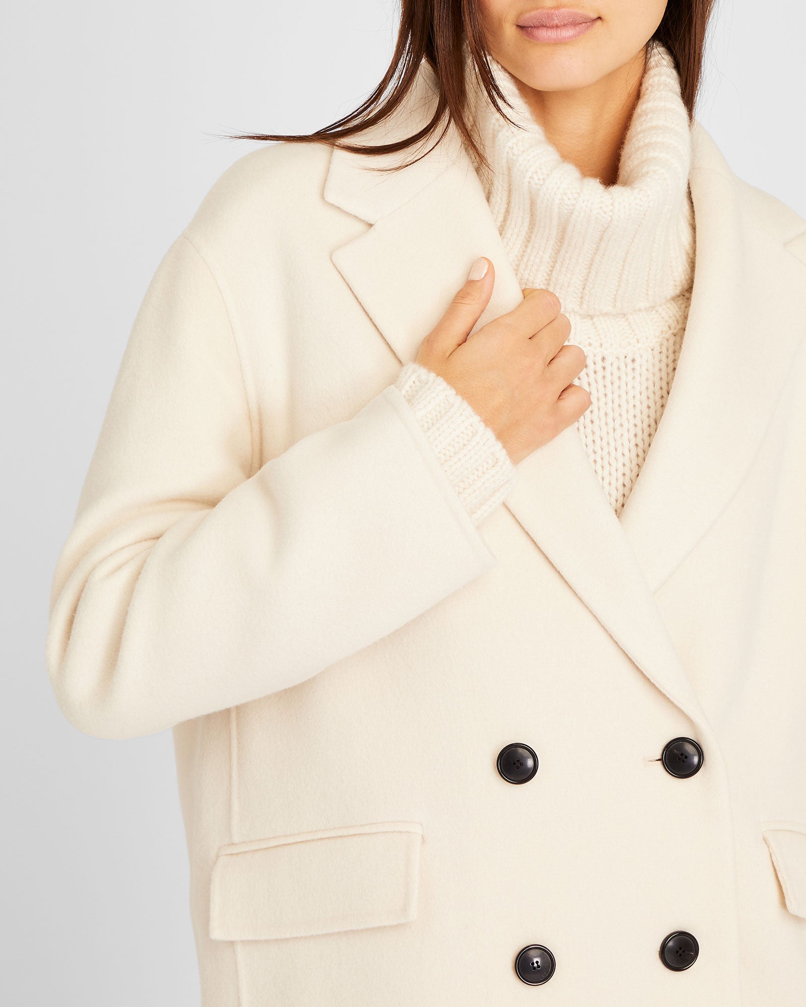 CLUB MONACO - Faith Midi Coat - Antique White