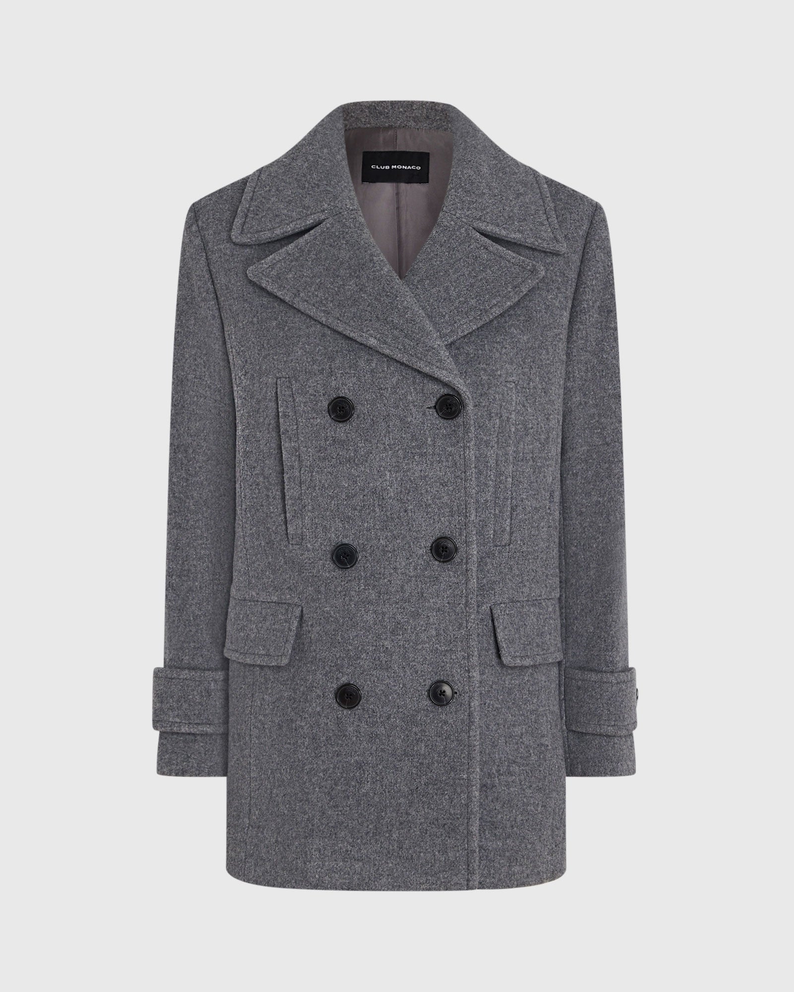CLUB MONACO - Caban classique - Gris Chiné Moyen