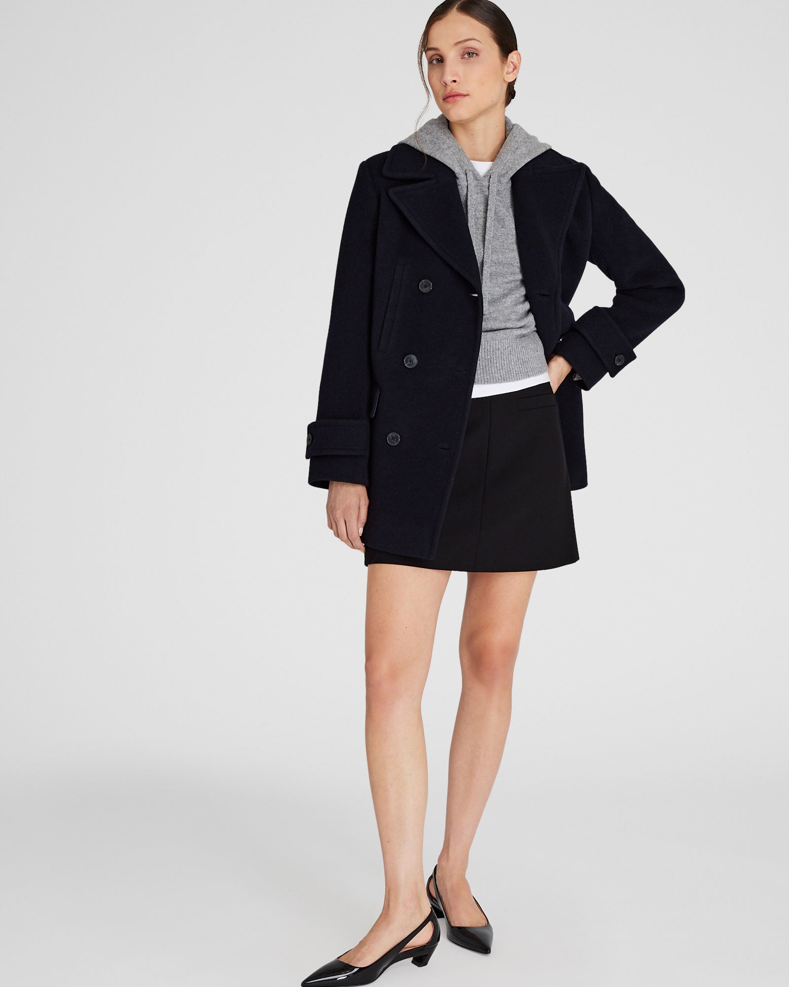 CLUB MONACO - Caban classique - Marine foncé