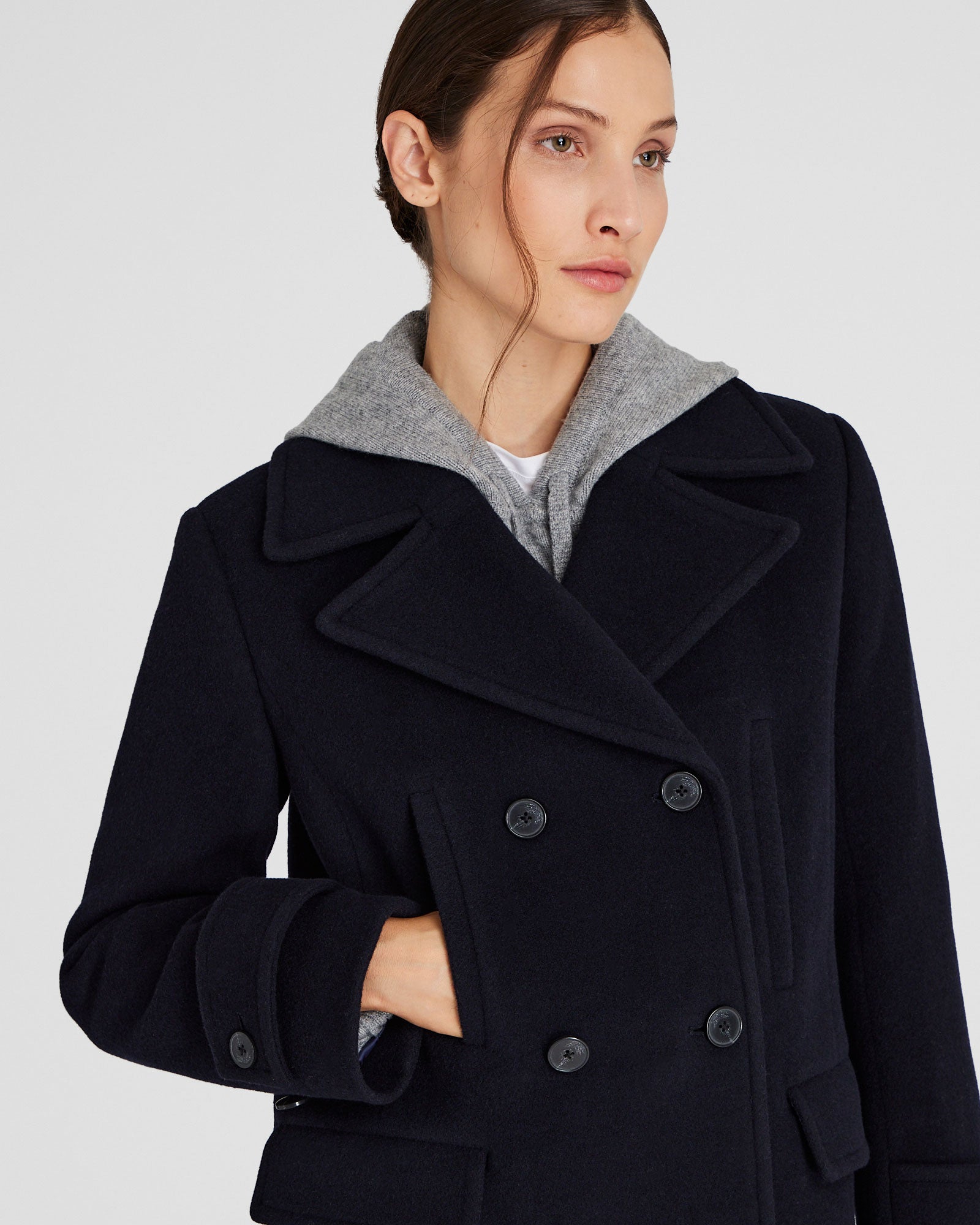 CLUB MONACO - Caban classique - Marine foncé