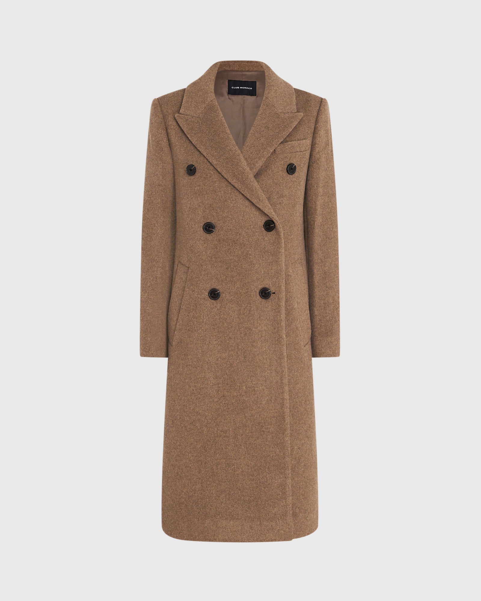 CLUB MONACO - Manteau double boutonnage à revers - Taupe