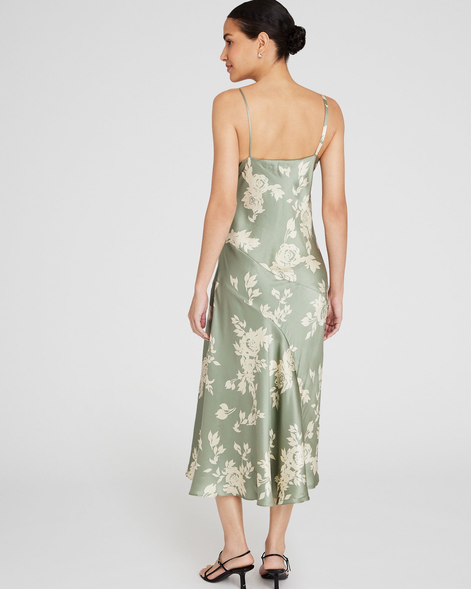 CLUB MONACO - Drape Shoulder Silk Maxi Dress - Sea Spray