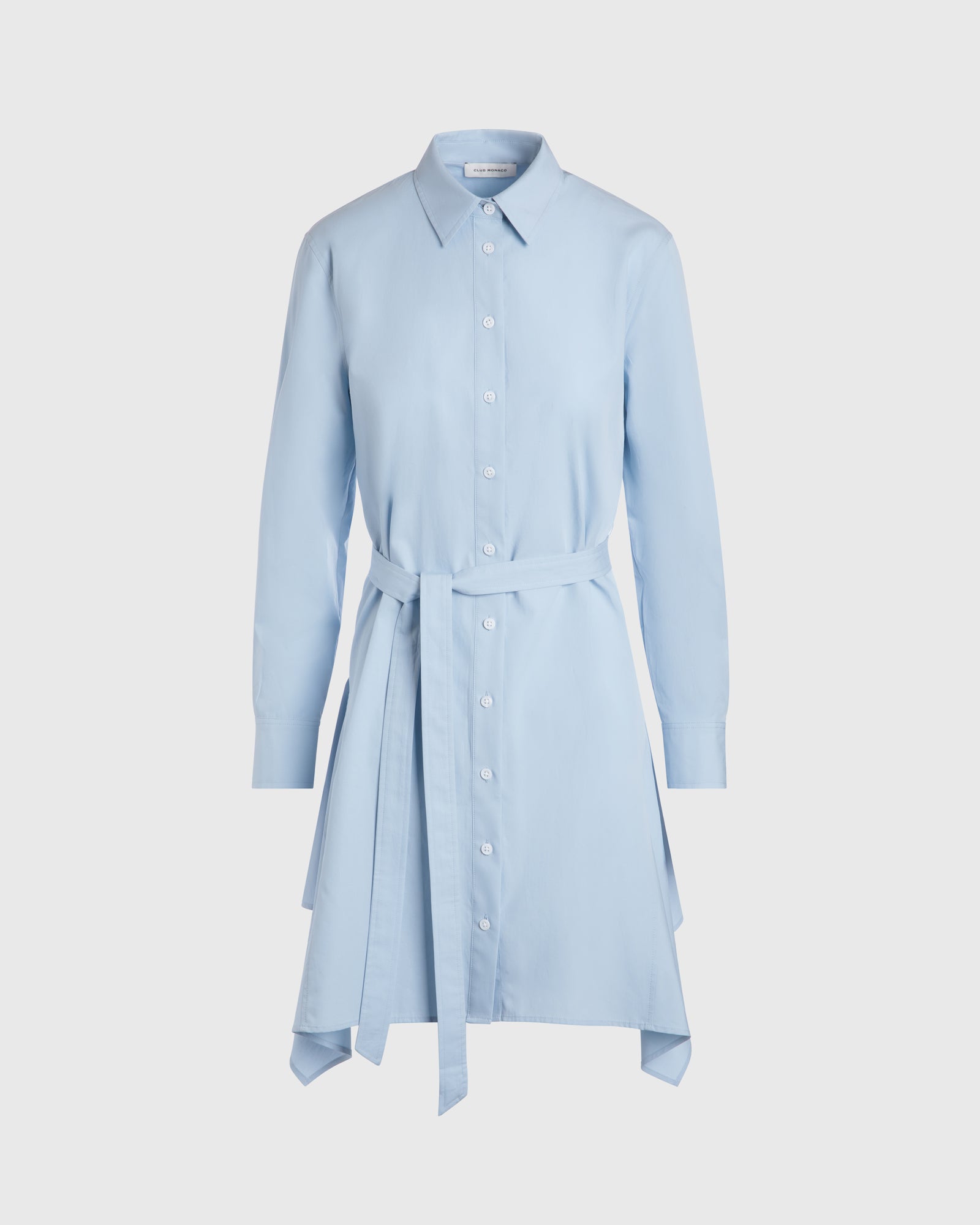 CLUB MONACO - Trapeze Shirt Dress - Oxford Blue