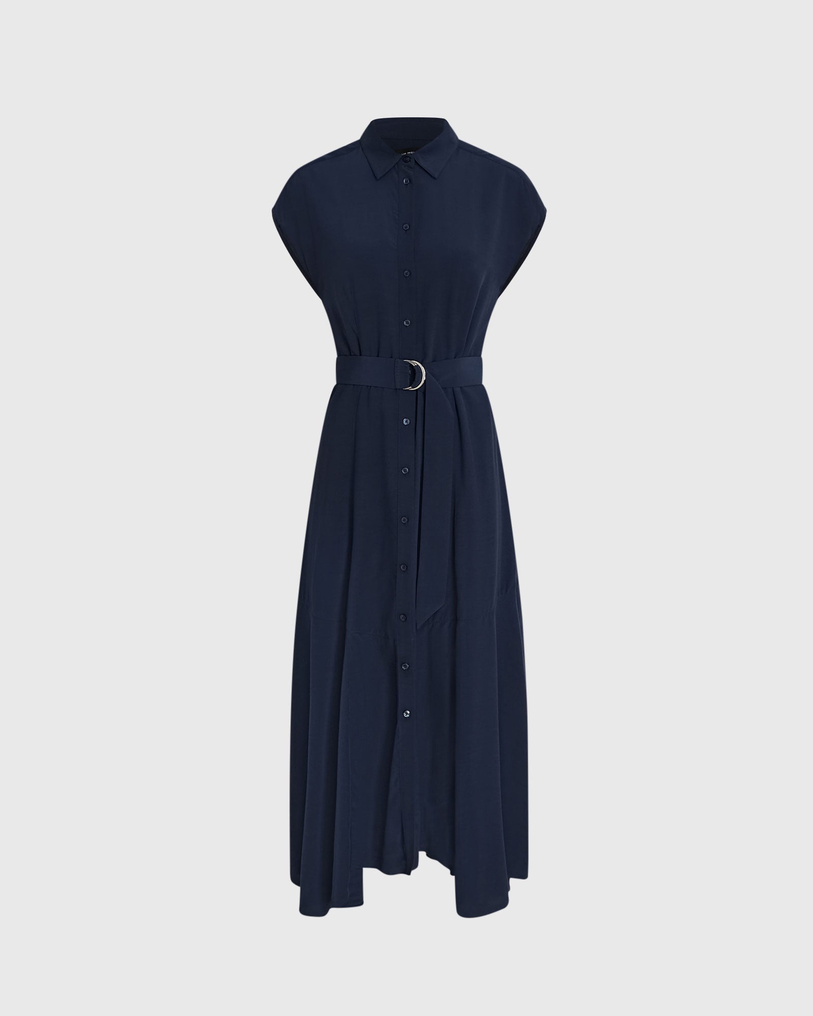 CLUB MONACO - Handkerchief Hem Shirt Dress - Navy