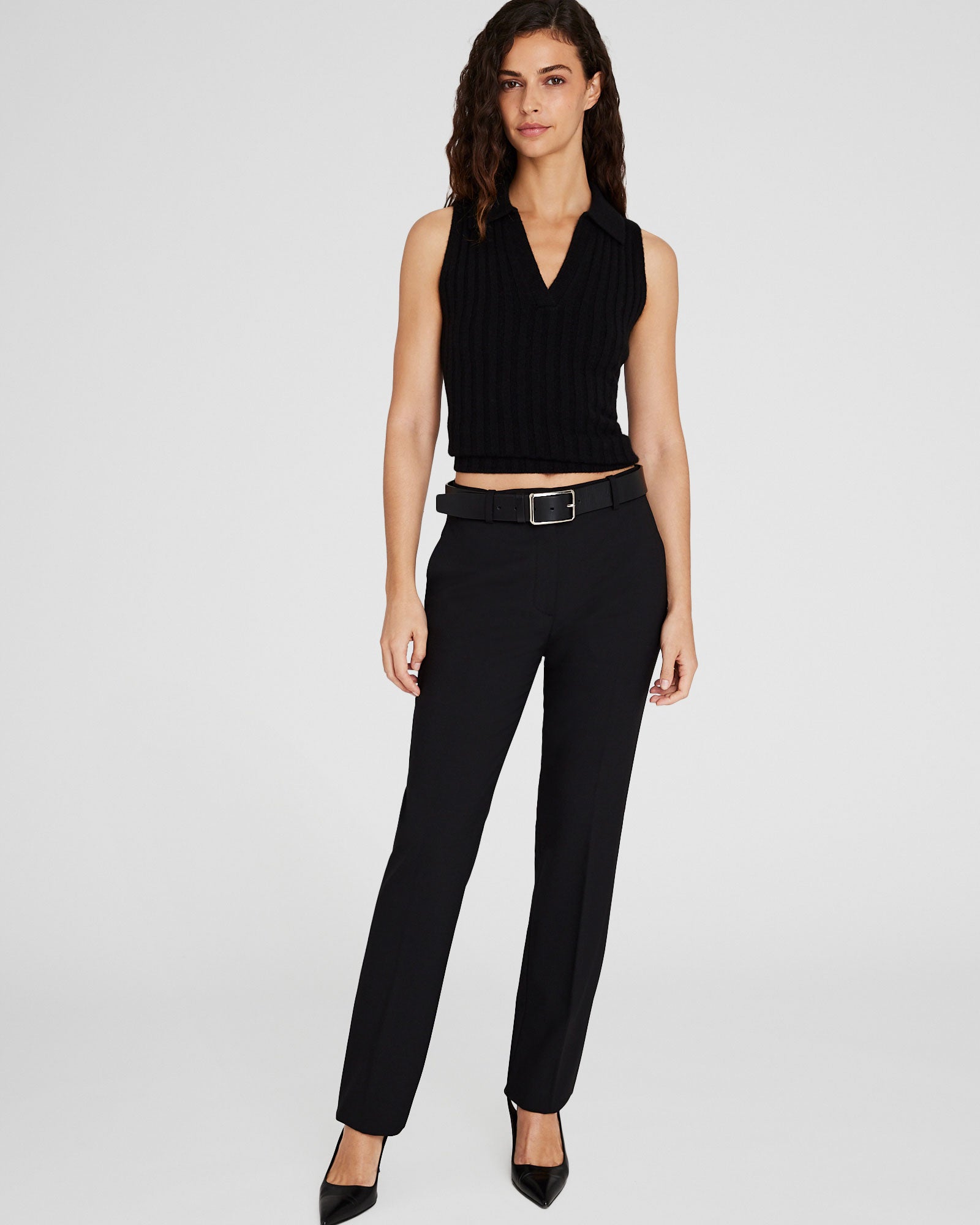 CLUB MONACO - Pantalon Borrem pleine longueur - Noir