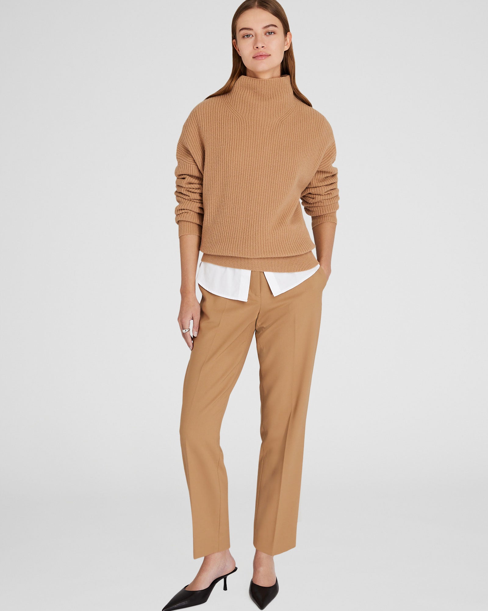 CLUB MONACO - Pantalon Borrem à taille élastique - Chameau chaud