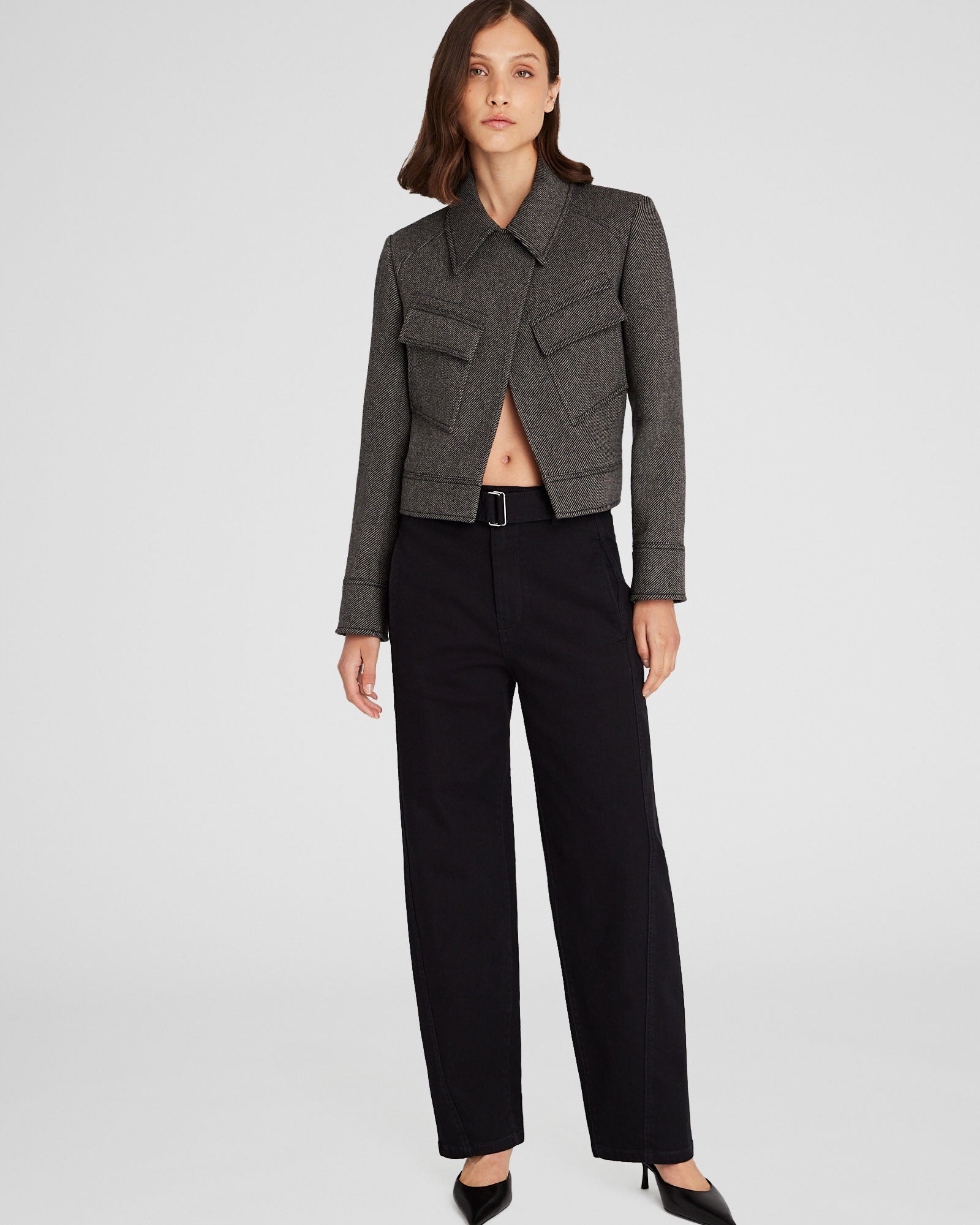 CLUB MONACO - Curved Seam Utility Pant - Black