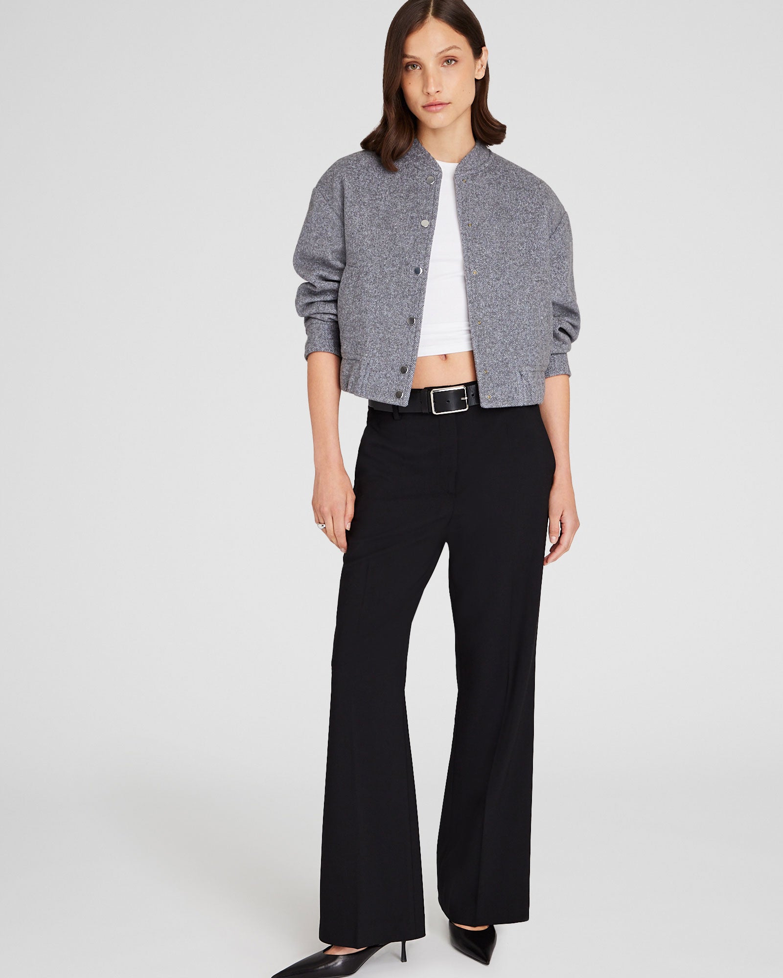 CLUB MONACO - Relaxed Flare Borrem Pant - Black