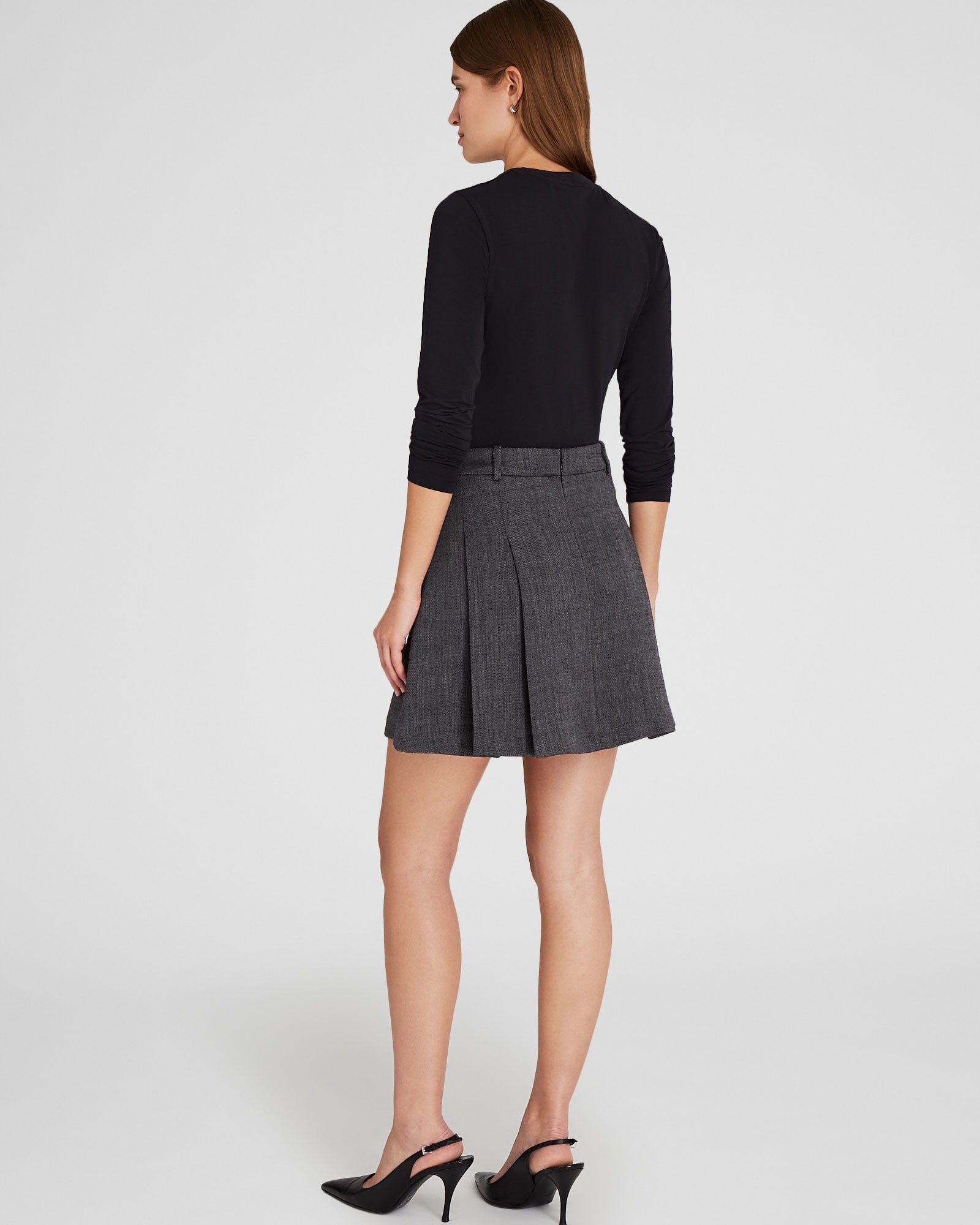 CLUB MONACO - Minijupe plissée - Anthracite