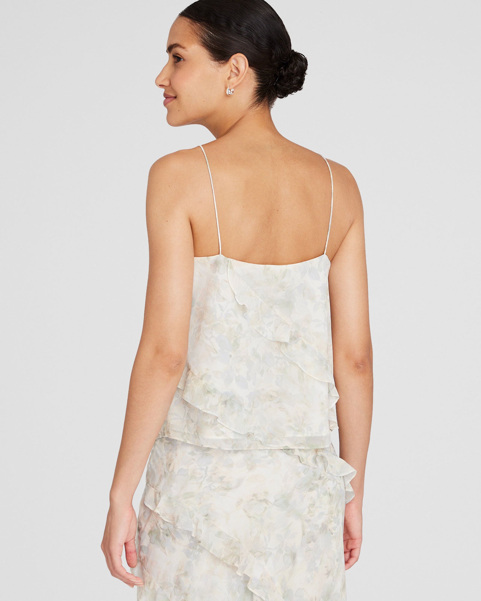 CLUB MONACO - Ruffle Front Cami - Cream Base