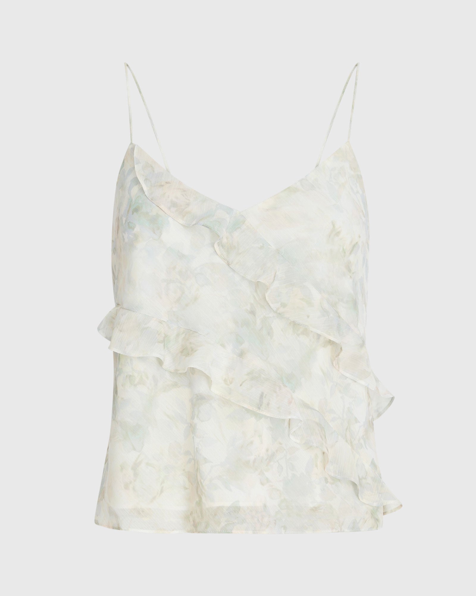 CLUB MONACO - Ruffle Front Cami - Cream Base