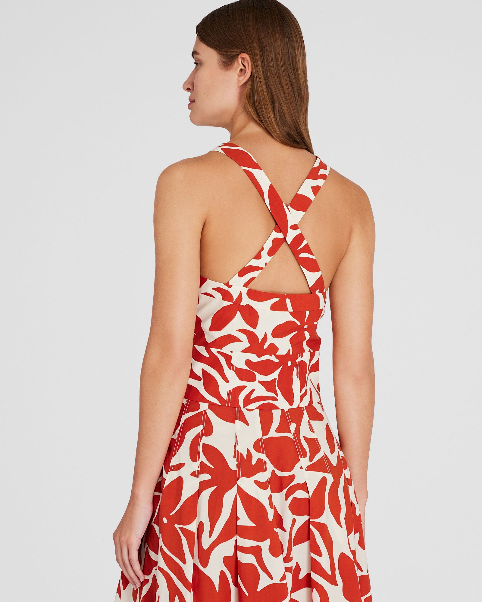 CLUB MONACO - Cross-Strap Top - Ruby Wine