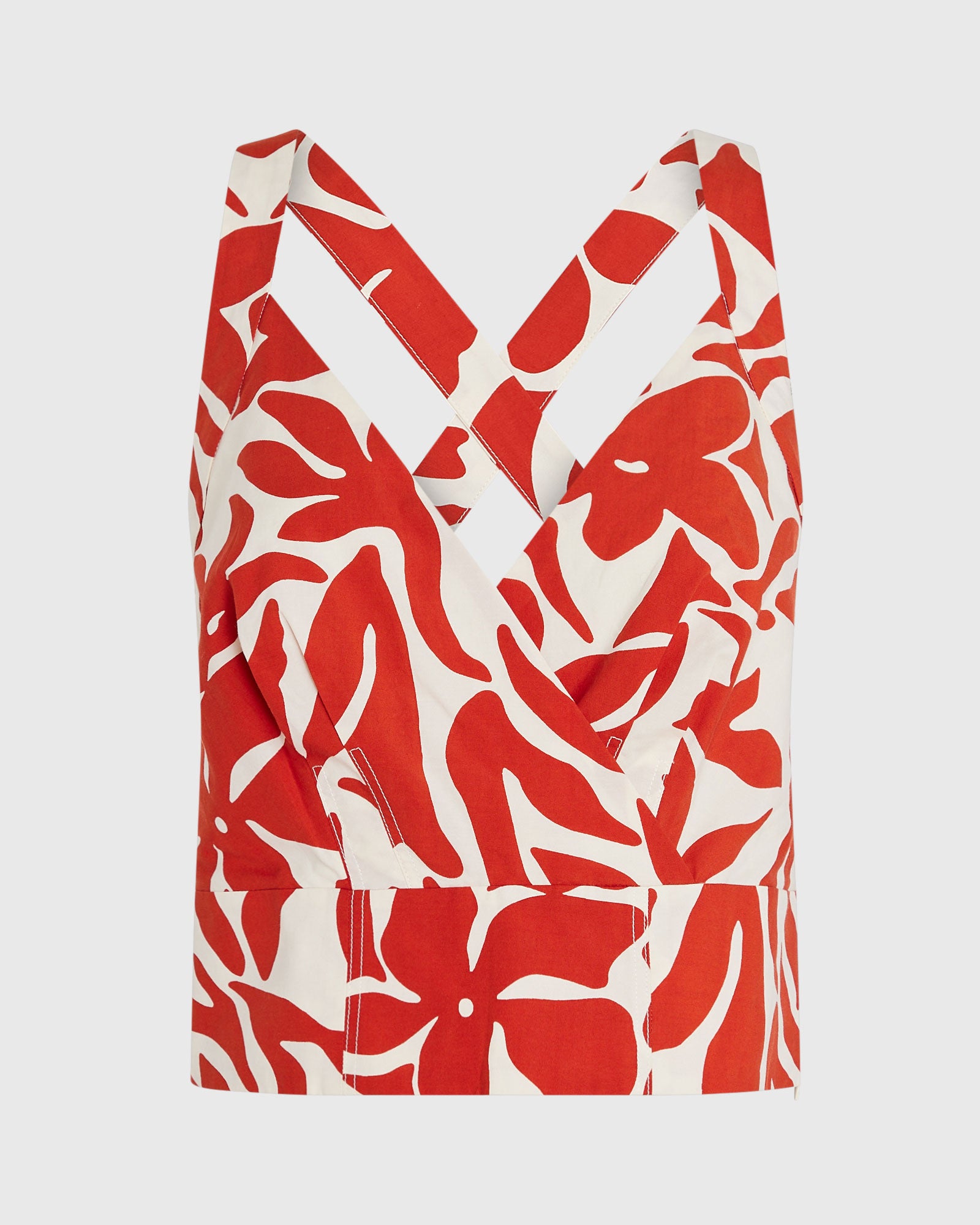CLUB MONACO - Cross-Strap Top - Ruby Wine