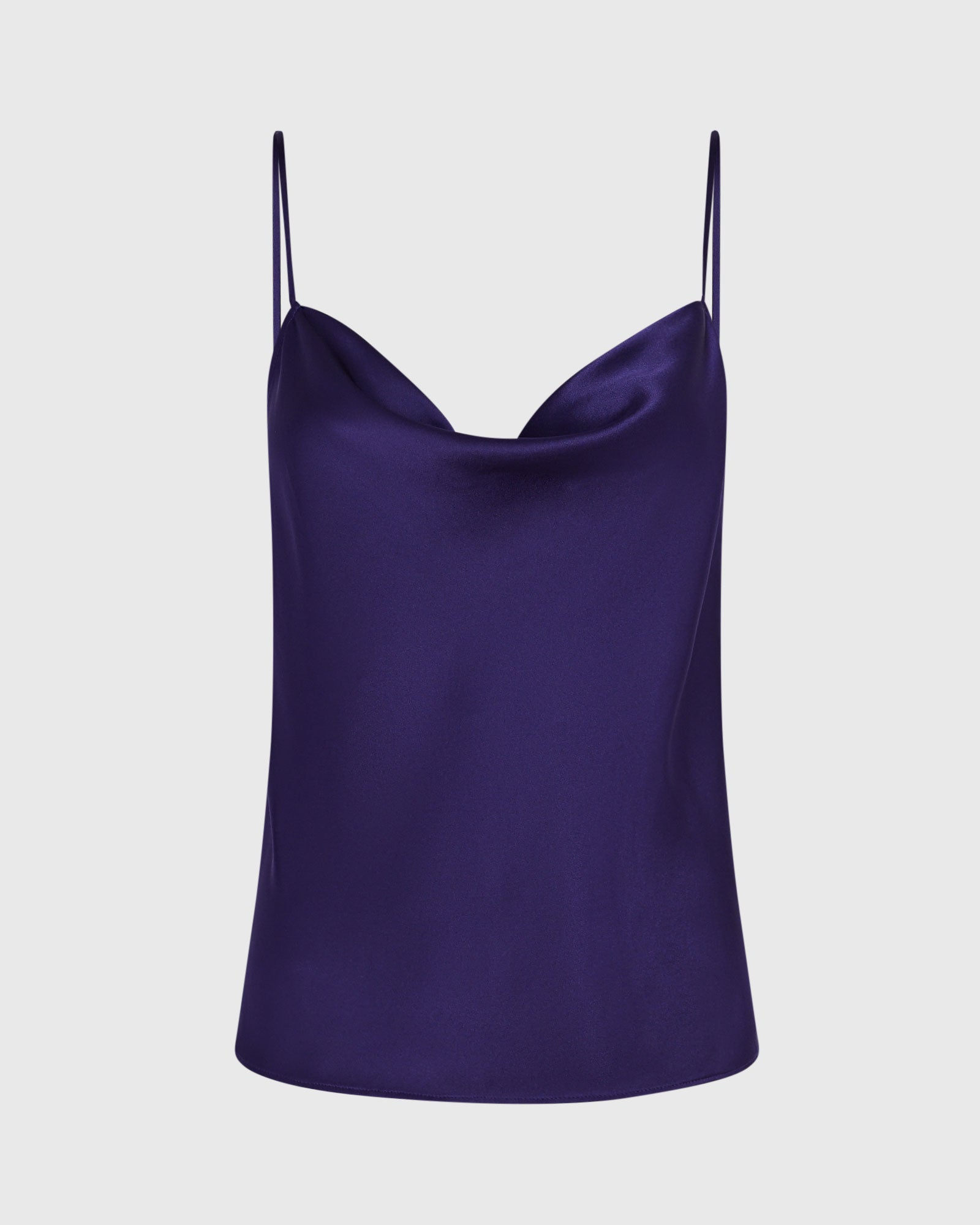 CLUB MONACO - Silk Charmeuse Cowl Neck Cami - Purple