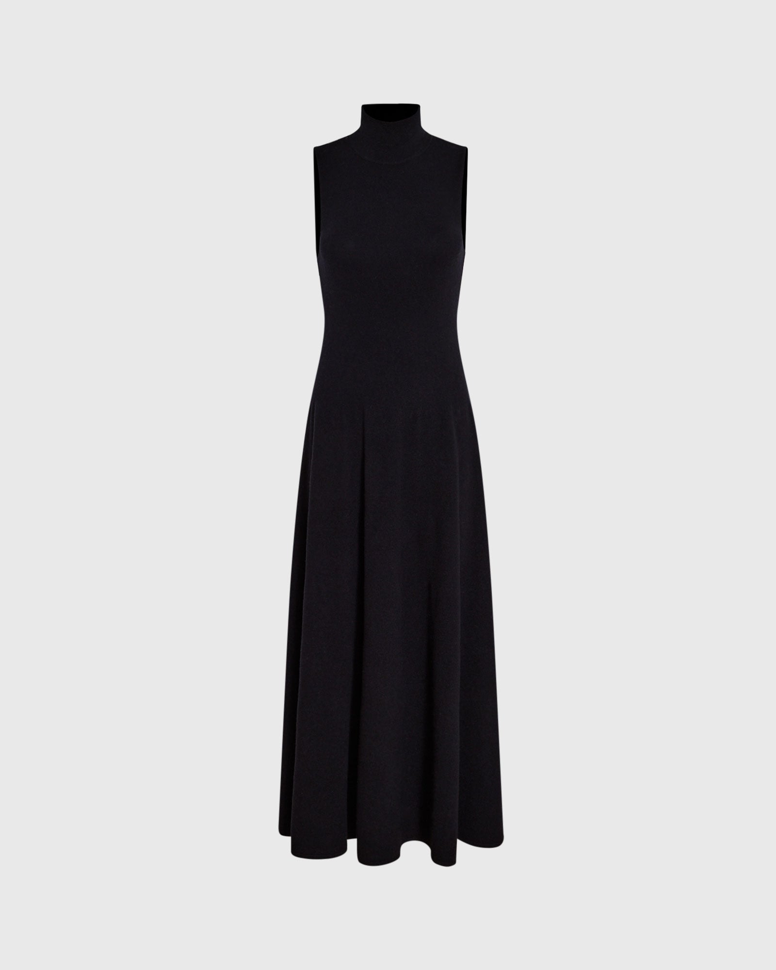 CLUB MONACO - Robe à col roulé sans manches - Noir