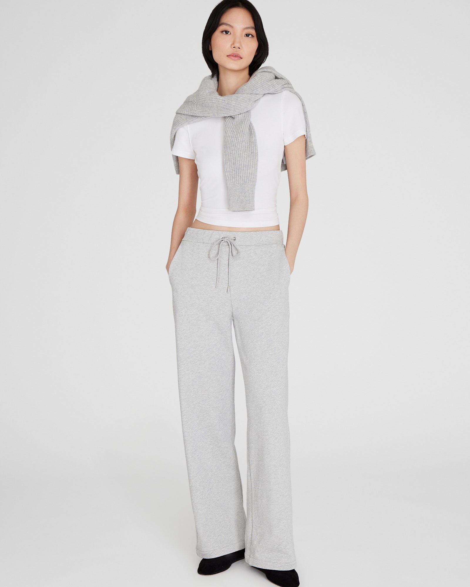 CLUB MONACO - Pantalon de survêtement classique - Gris Chiné Moyen