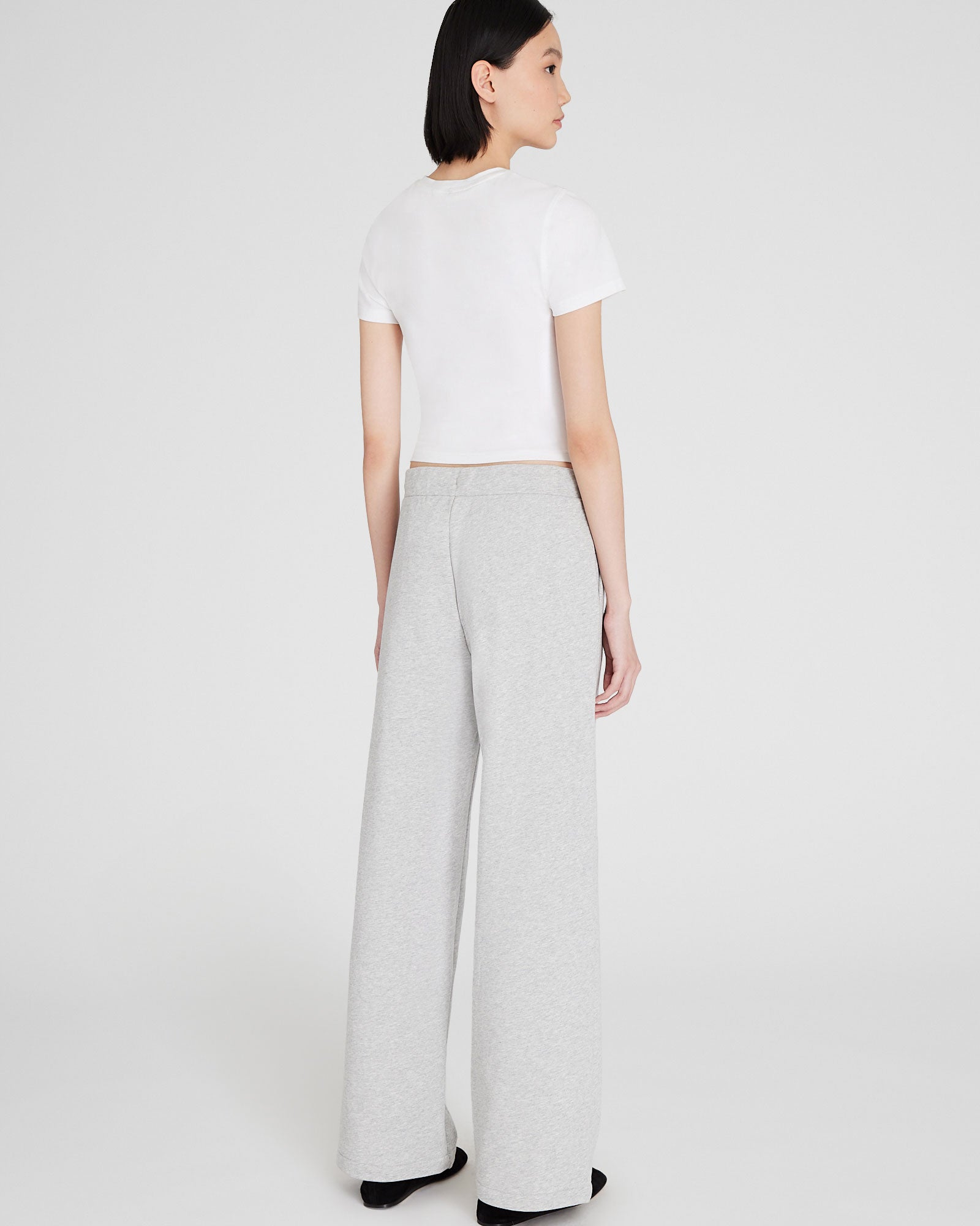 CLUB MONACO - Classic Cotton Drawstring Sweatpant - Medium Heather Grey