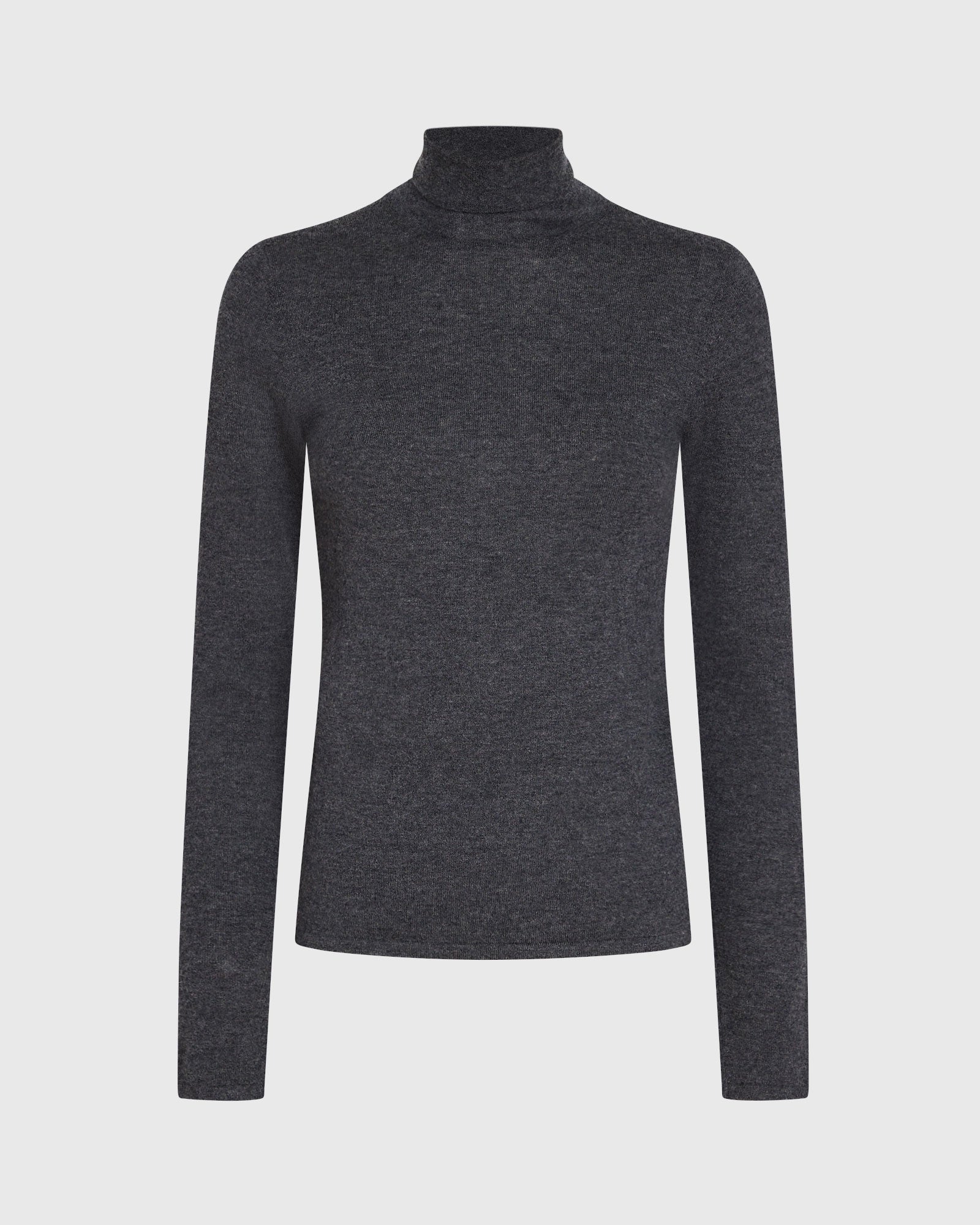 CLUB MONACO - Cashmere Slim Turtleneck - Dark Heather