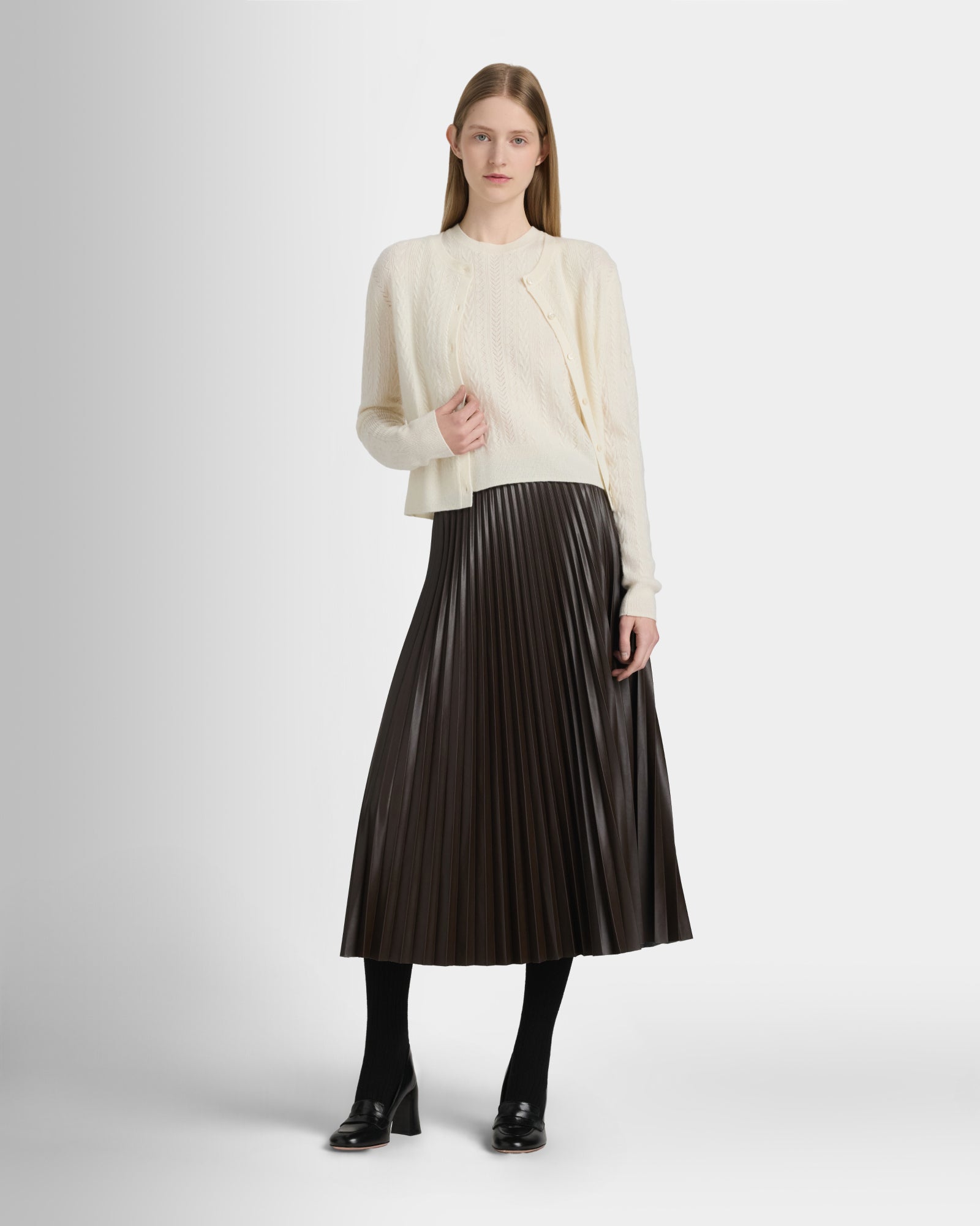 Club Monaco Corp, CA - Cashmere Mini Cable Shell - Ivory