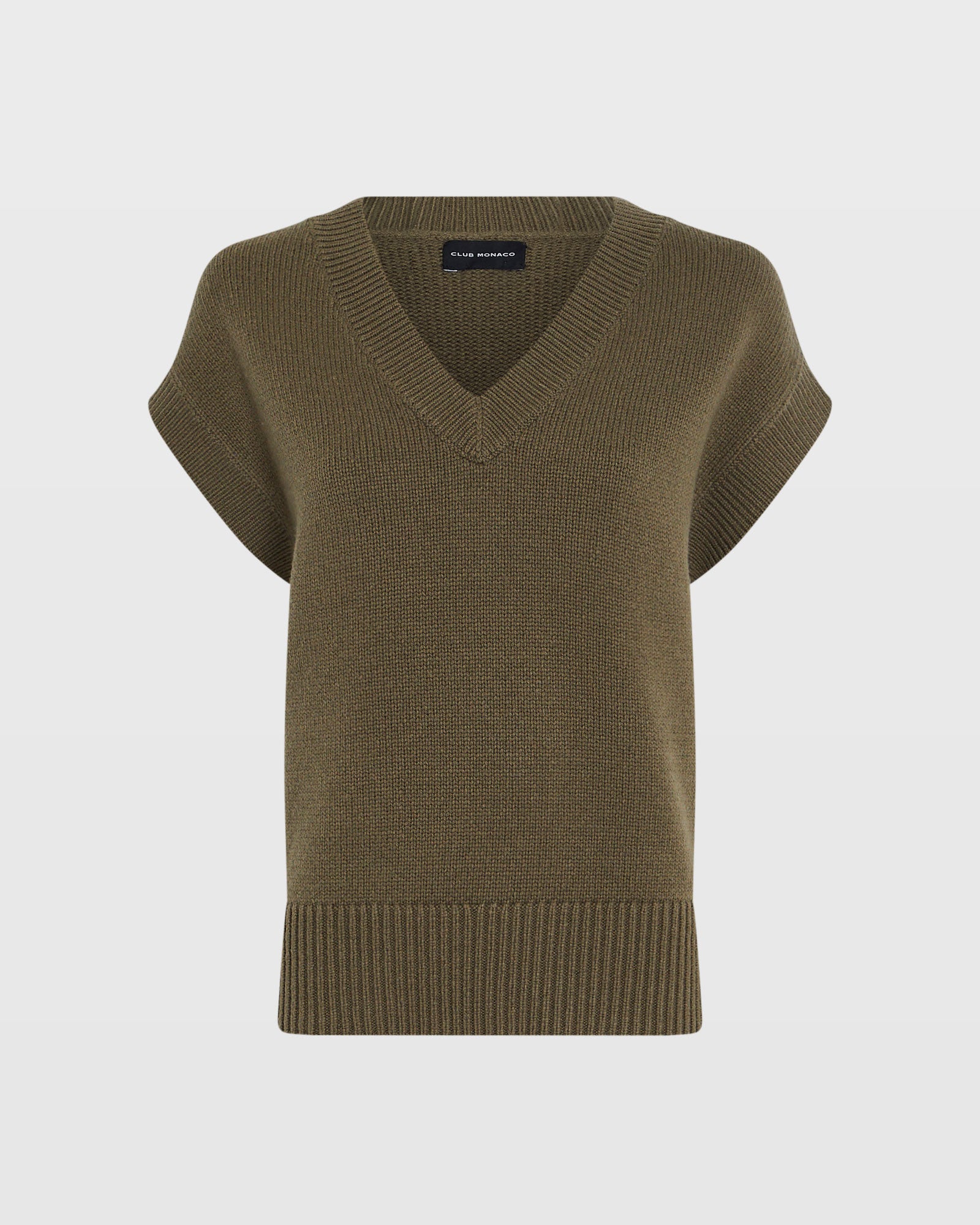 CLUB MONACO - Relaxed Sweater Vest - Armée