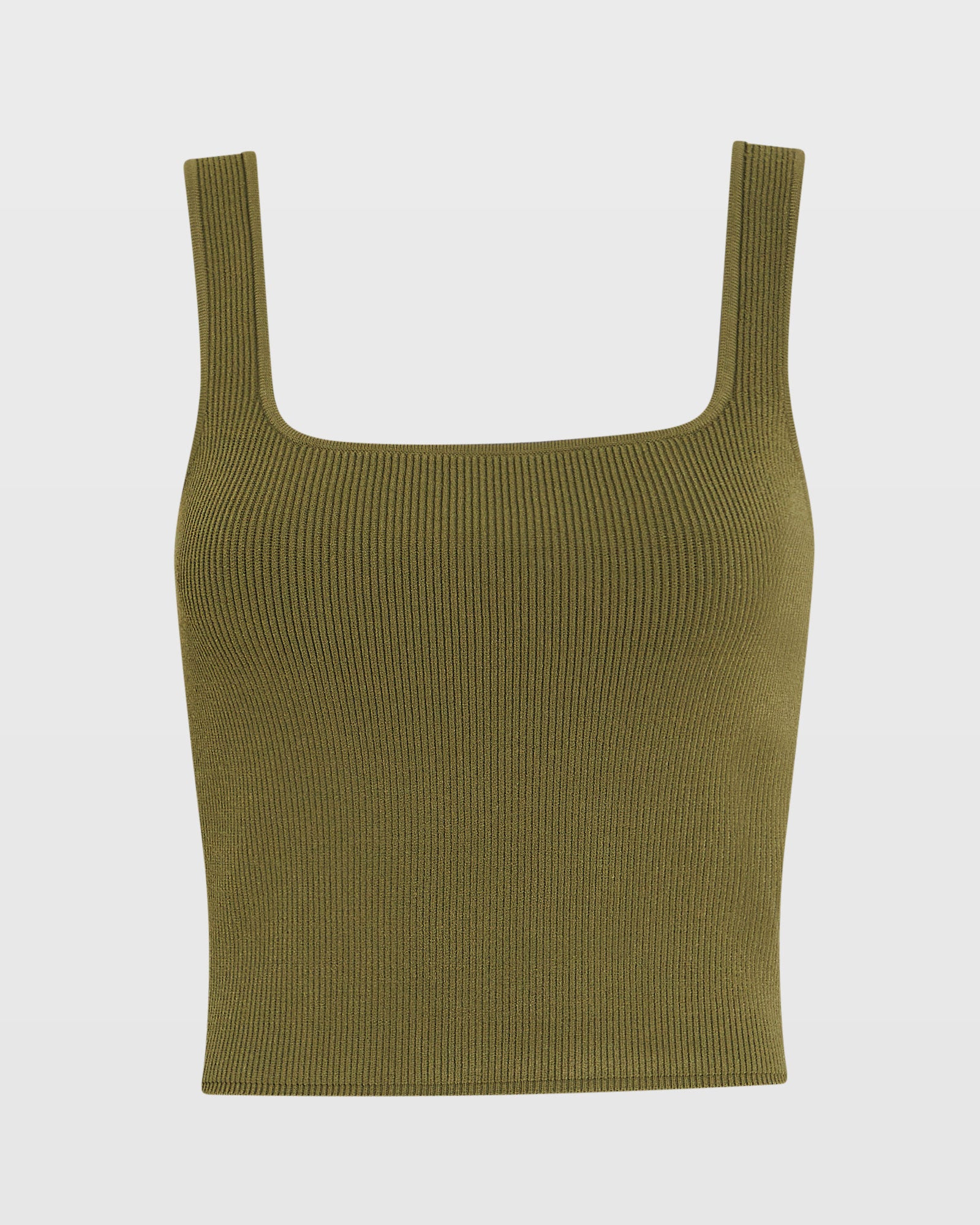 CLUB MONACO - Débardeur à col carré - Olive terne