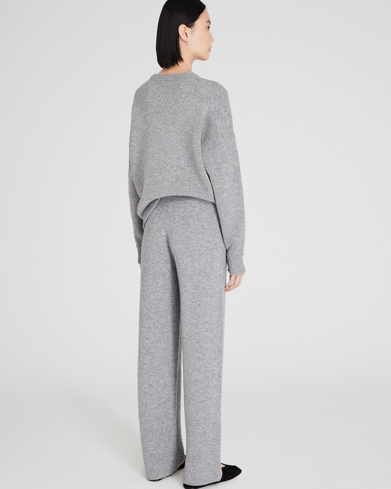 CLUB MONACO - Cashmere Blend Double-Faced Pant - Medium Heather Grey